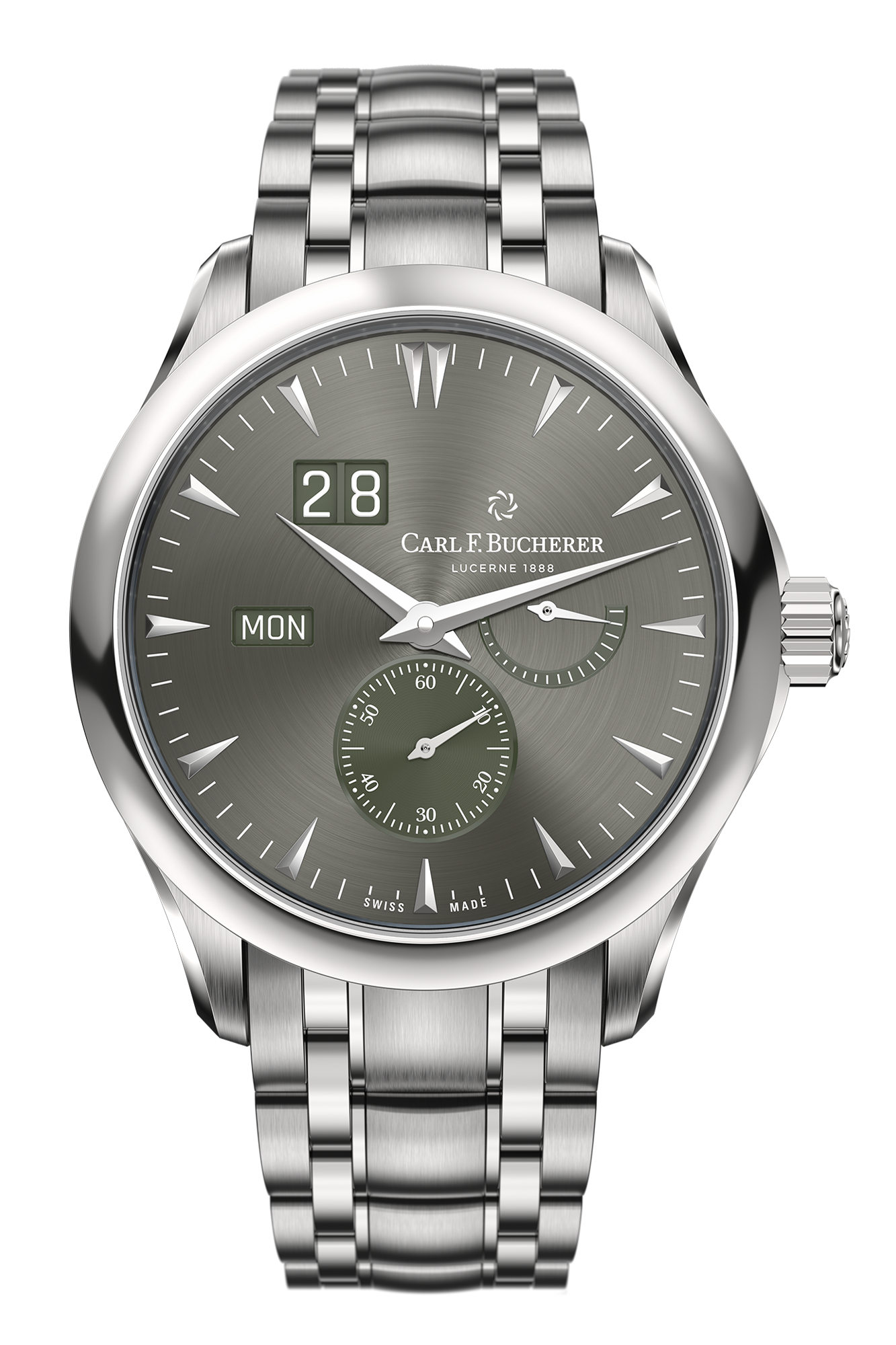Carl F. Bucherer Manero Peripheral Bigdate Stainless steel Men's watch - Premium Luxury Product