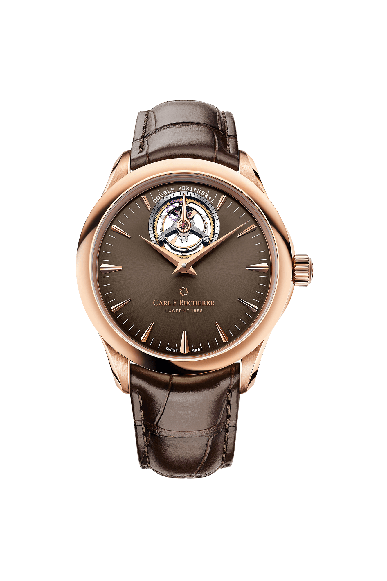 Carl F. Bucherer Manero Tourbillon Doubleperipheral 18 K Rose gold Men's Watch - Premium Luxury Product