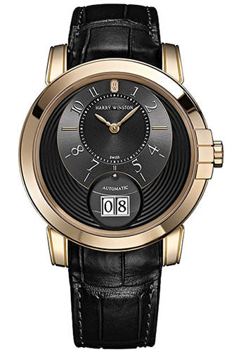 Harry Winston Midnight Big Date 18K Rose Gold Men's Watch