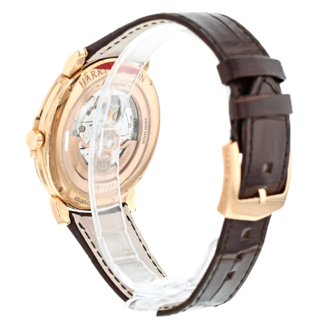 Harry Winston Midnight 18K Rose Gold Mens Watch