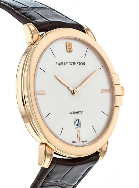 Harry Winston Midnight 18K Rose Gold Mens Watch