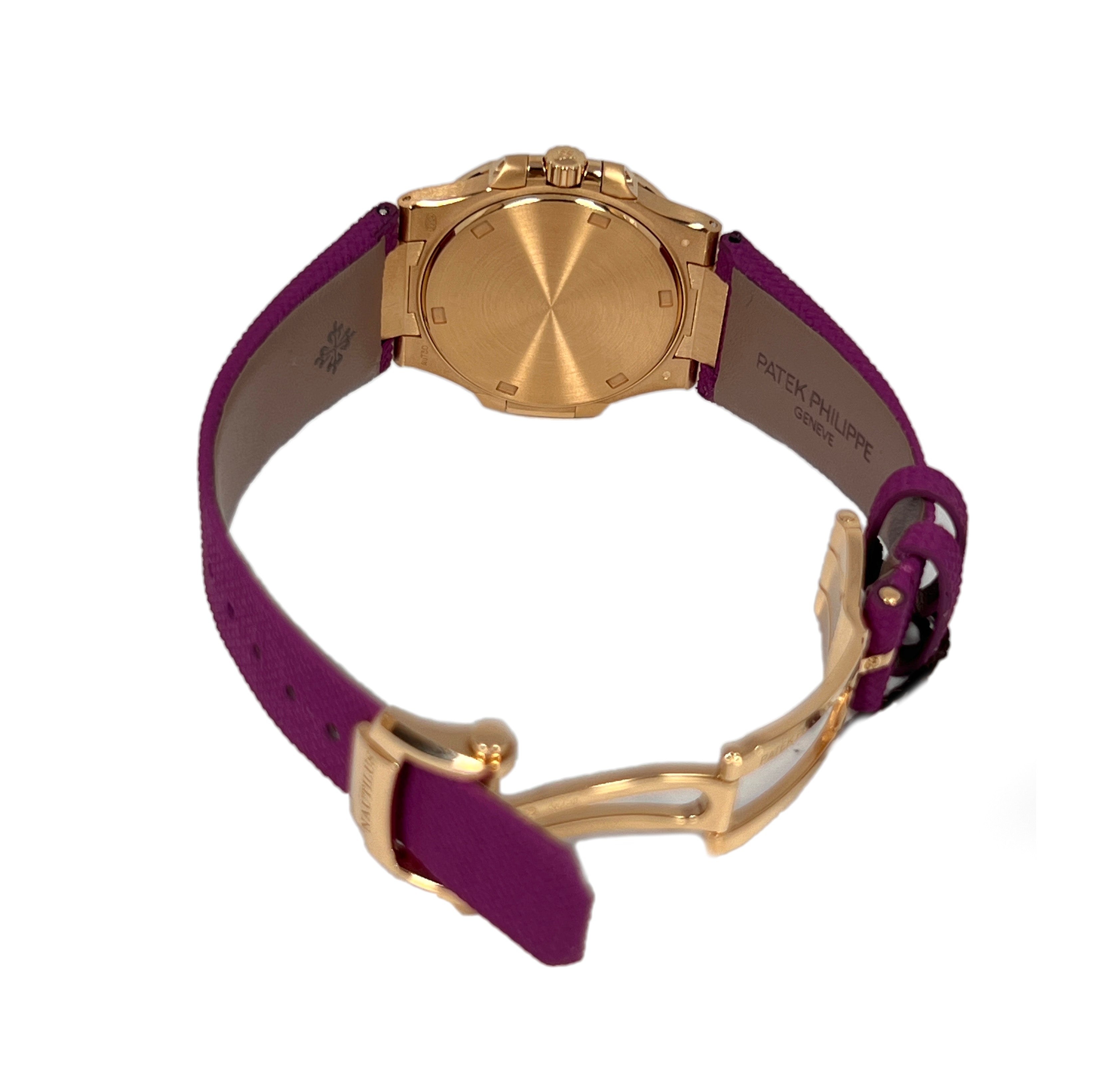 Patek Philippe Nautilus 18K Rose Gold & Diamonds Lady's Watch