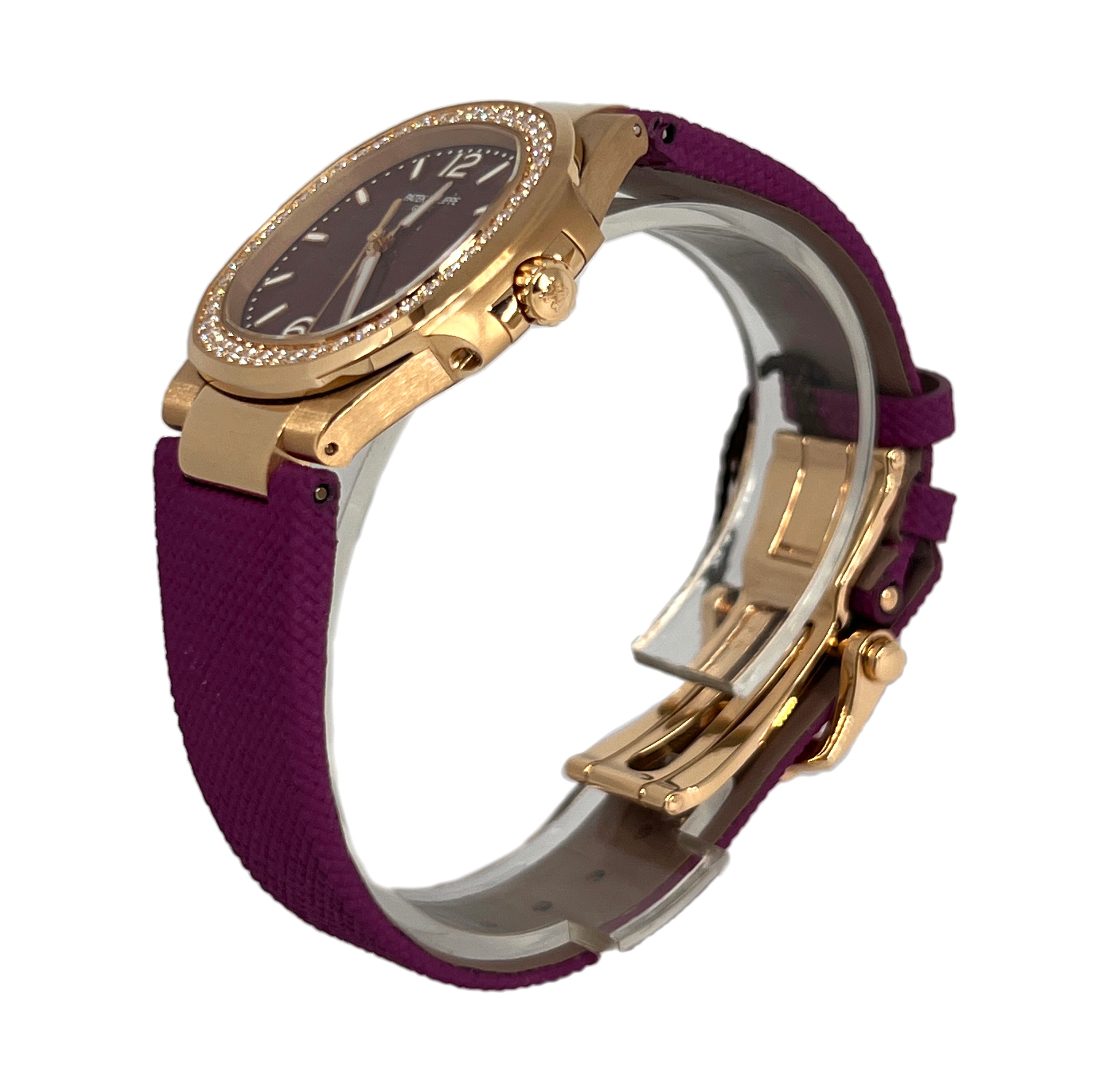 Patek Philippe Nautilus 18K Rose Gold & Diamonds Lady's Watch