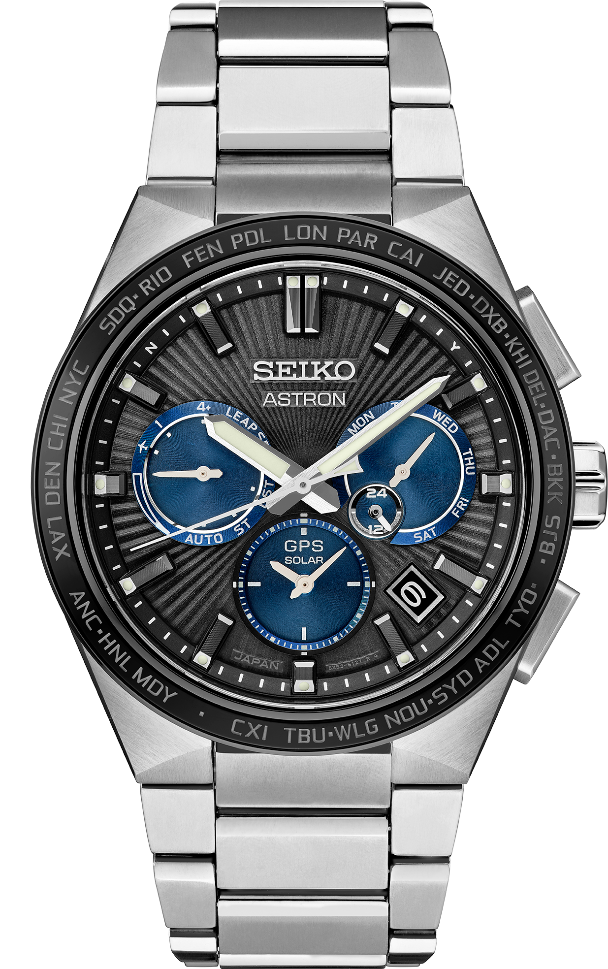 ASTRON GPS SOLAR 5-X TITANIUM DUAL TIME SSH119