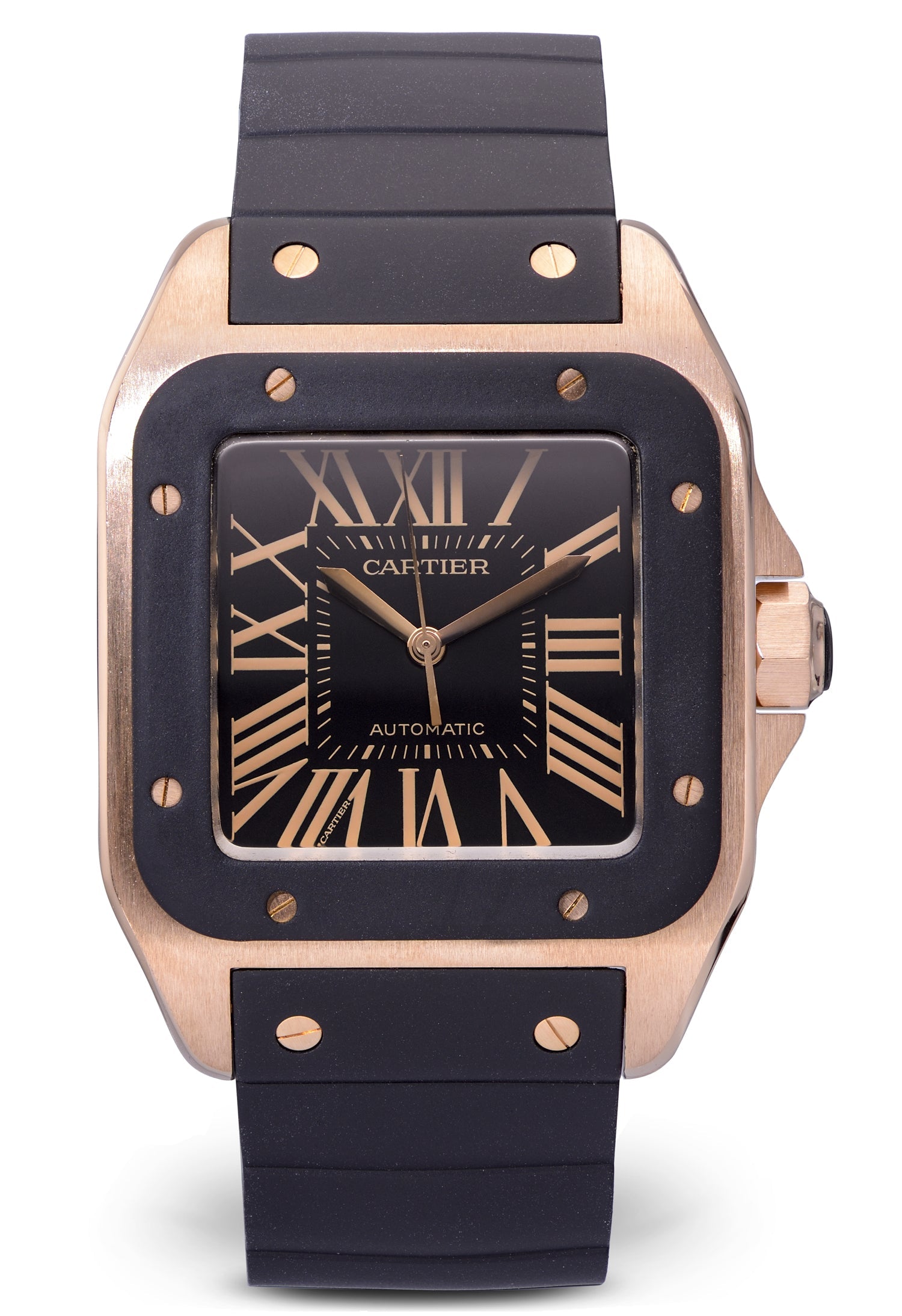 Cartier Santos 100 XL 18K Rose Gold Men's Watch - Premium Luxury Product