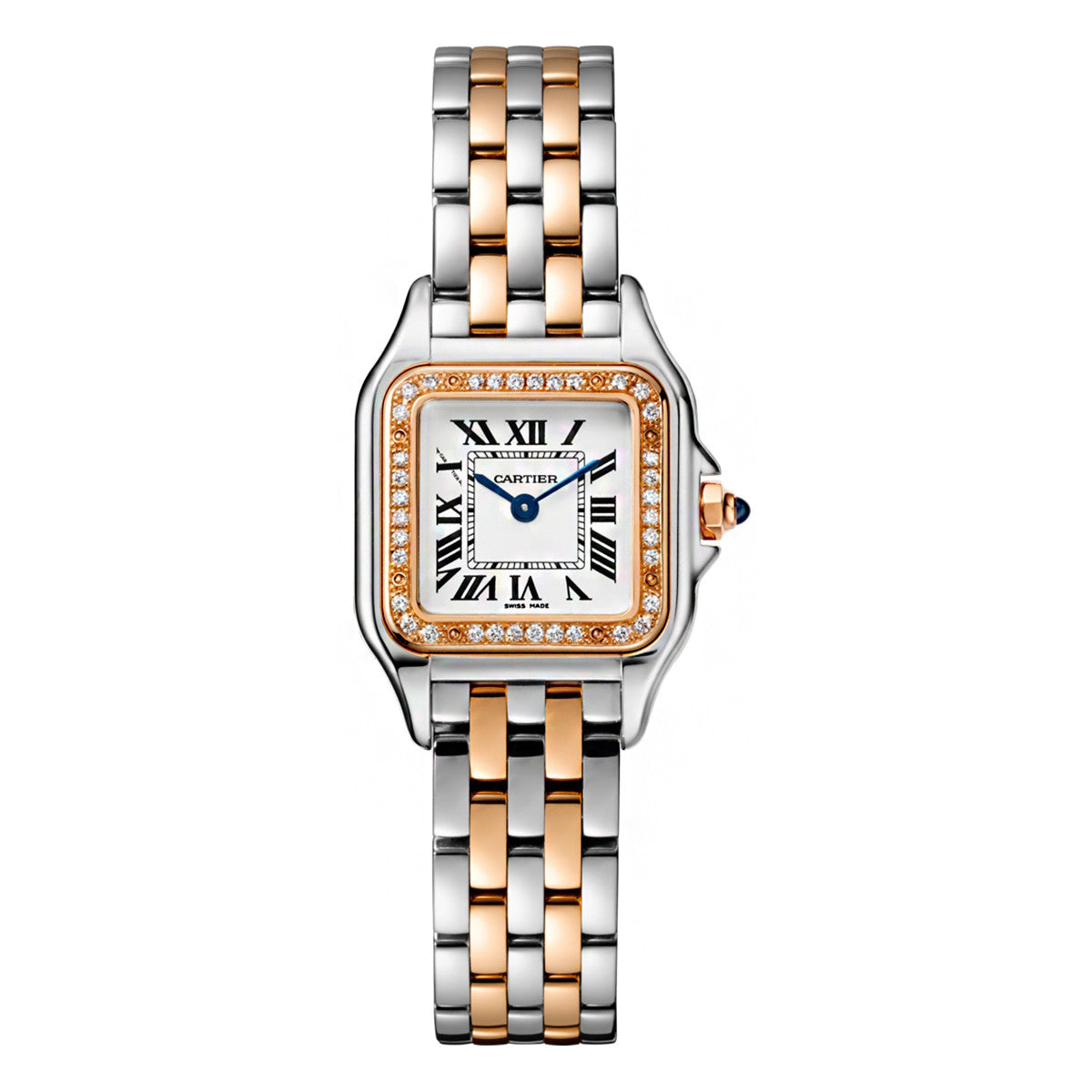Cartier Panthère 18K Pink Gold &amp; Stainless Steel &amp; Diamonds Small Model Ladies Watch - Premium Luxury Product