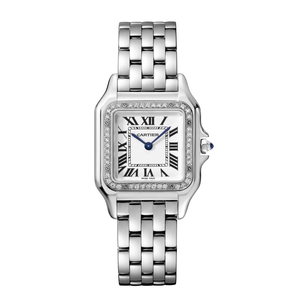 Cartier Panthère Stainless Steel &amp; Diamonds Medium Model Ladies Watch - Premium Luxury Product