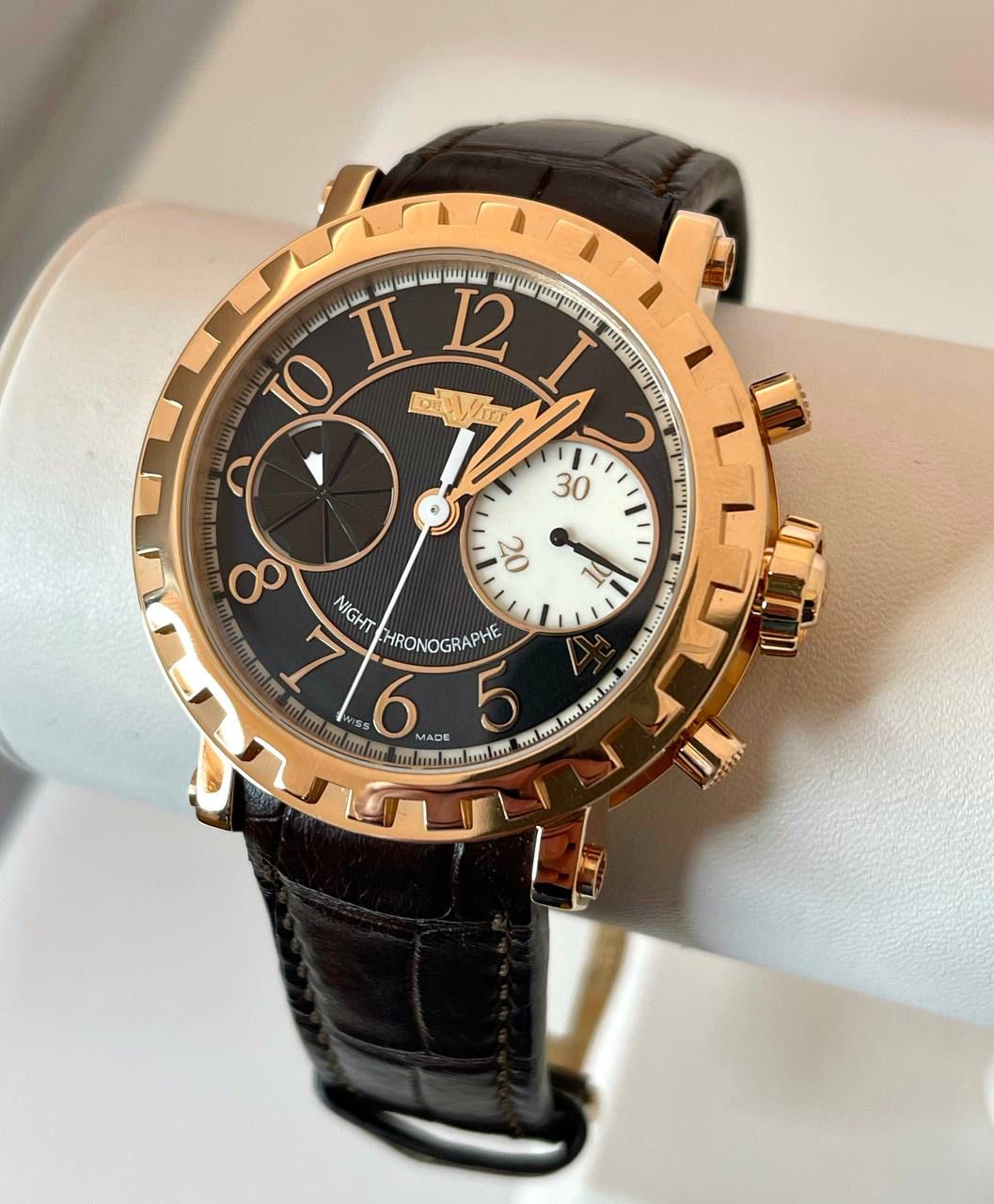 Dewitt Academia Night Chronographe Sequential 18K Rose Gold Men’s Watch