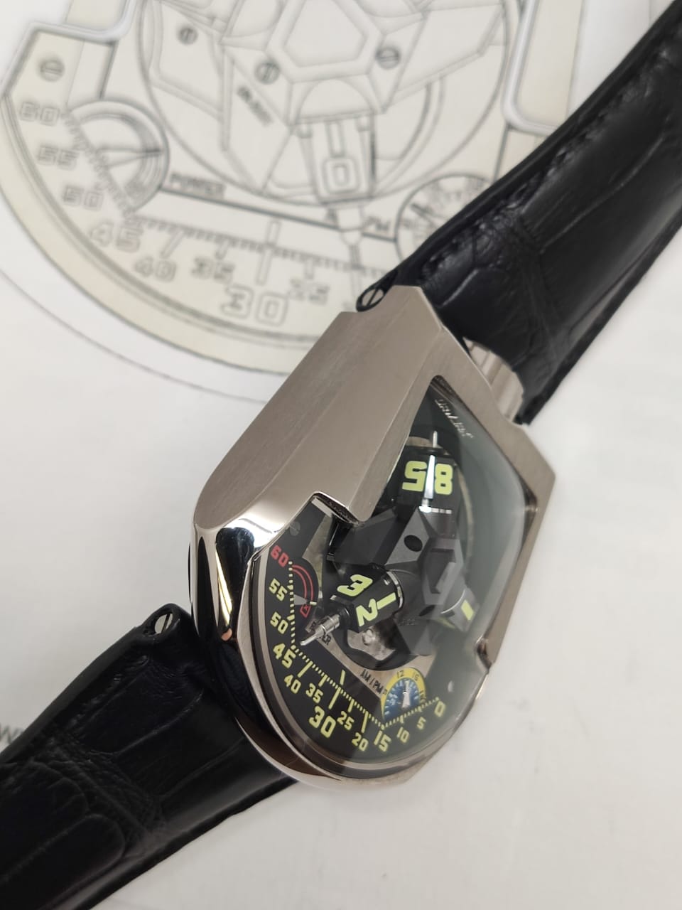 Urwerk 200 Collection 18K White Gold Men's Watch