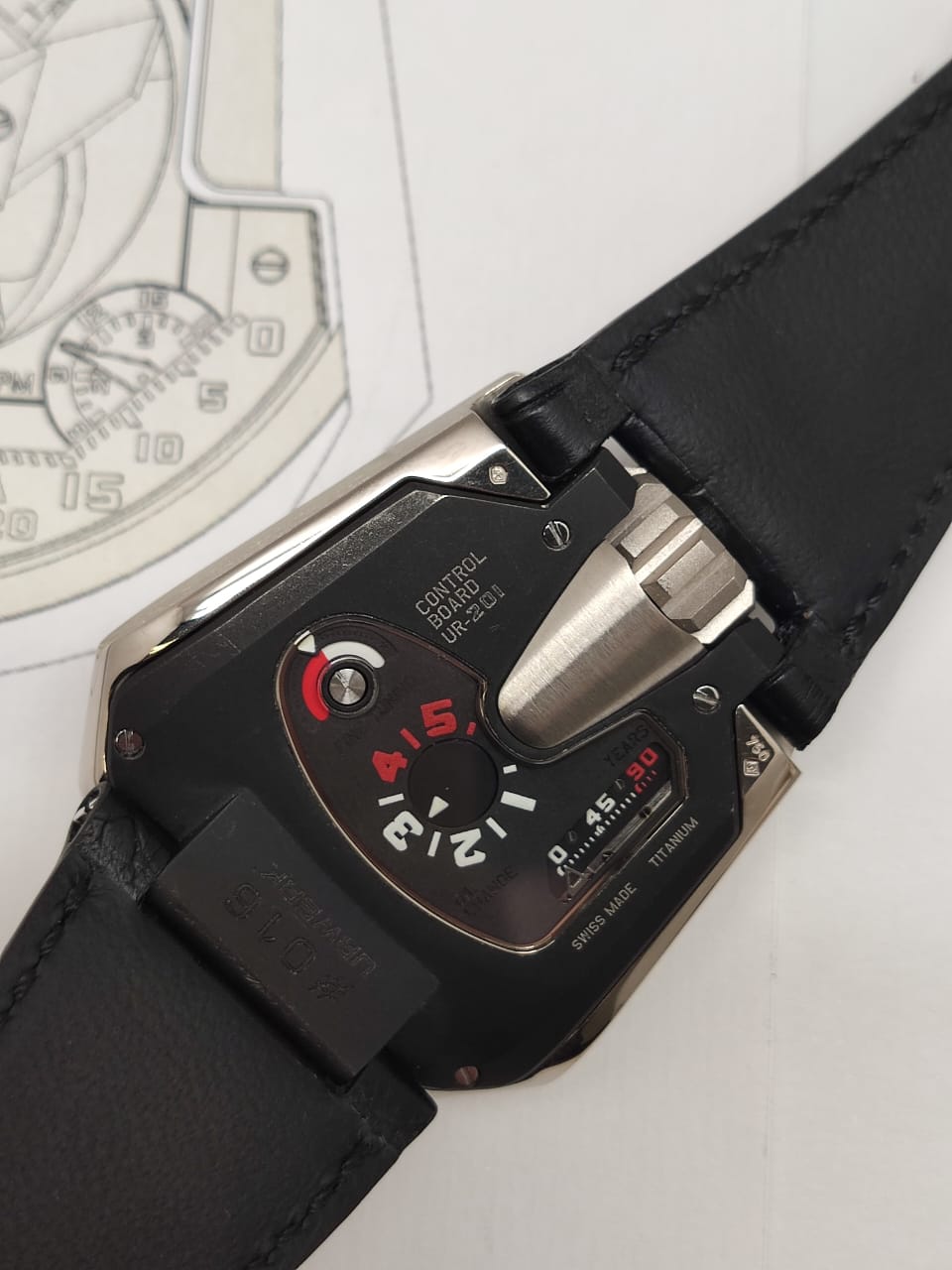 Urwerk 200 Collection 18K White Gold Men's Watch