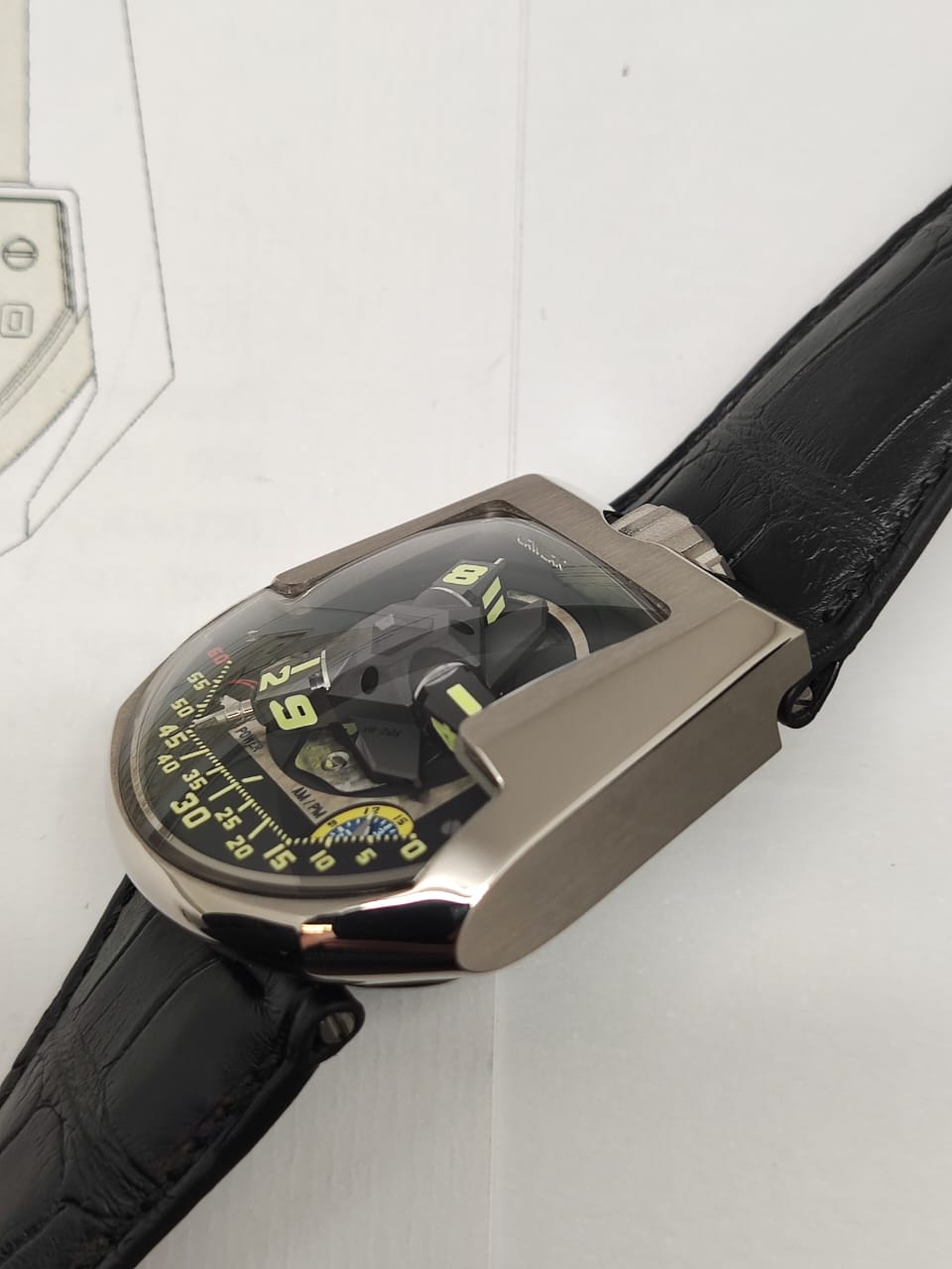 Urwerk 200 Collection 18K White Gold Men's Watch