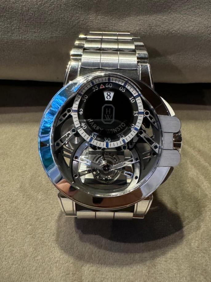 Harry Winston Ocean Tourbillon Jumping Hour White Gold Men's Watch
