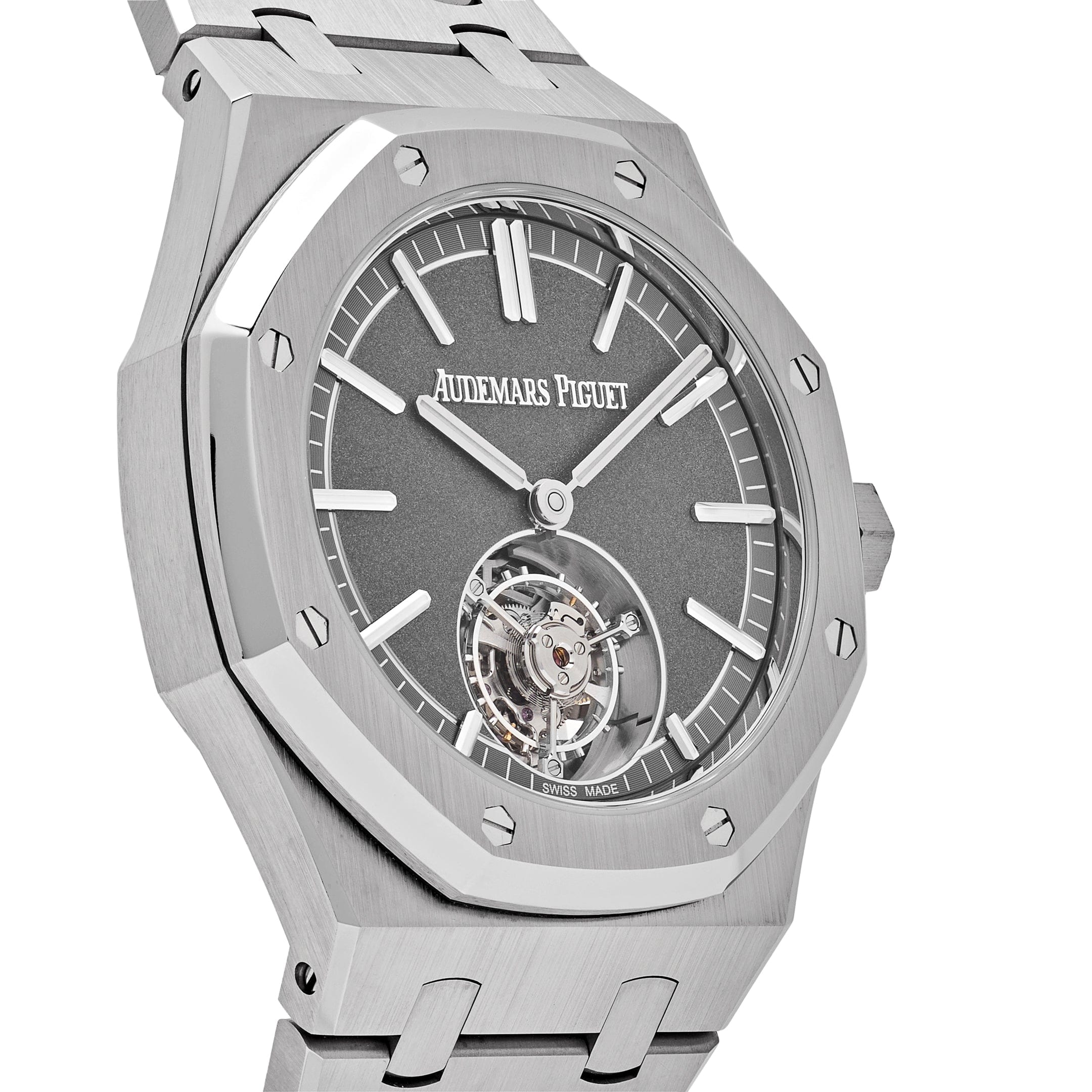 Audemars Piguet 26530TI.OO.1220TI.01 Royal Oak Selfwinding Flying Tourbillon Titanium Slate Dial - Premium Luxury Product