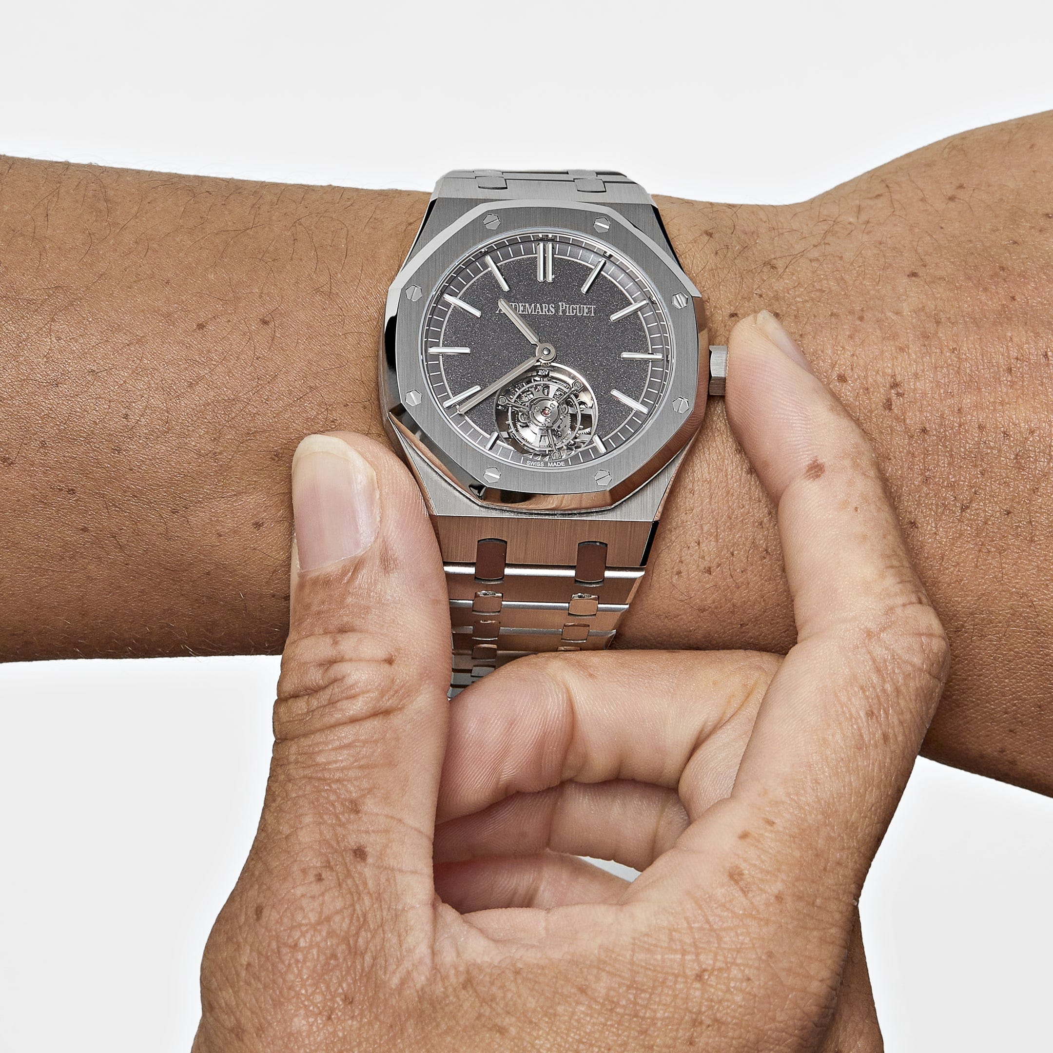 Audemars Piguet 26530TI.OO.1220TI.01 Royal Oak Selfwinding Flying Tourbillon Titanium Slate Dial - Premium Luxury Product