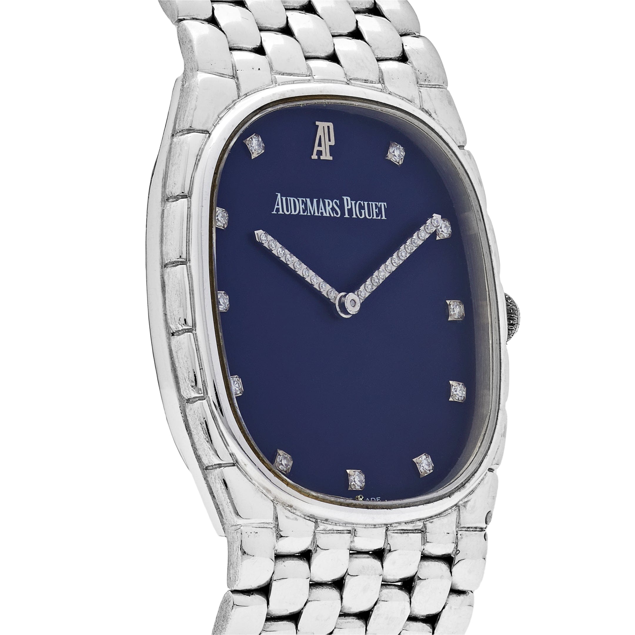 Audemars Piguet Cobra Vintage White Gold Diamond Dark Navy Dial (1970s) - Premium Luxury Product