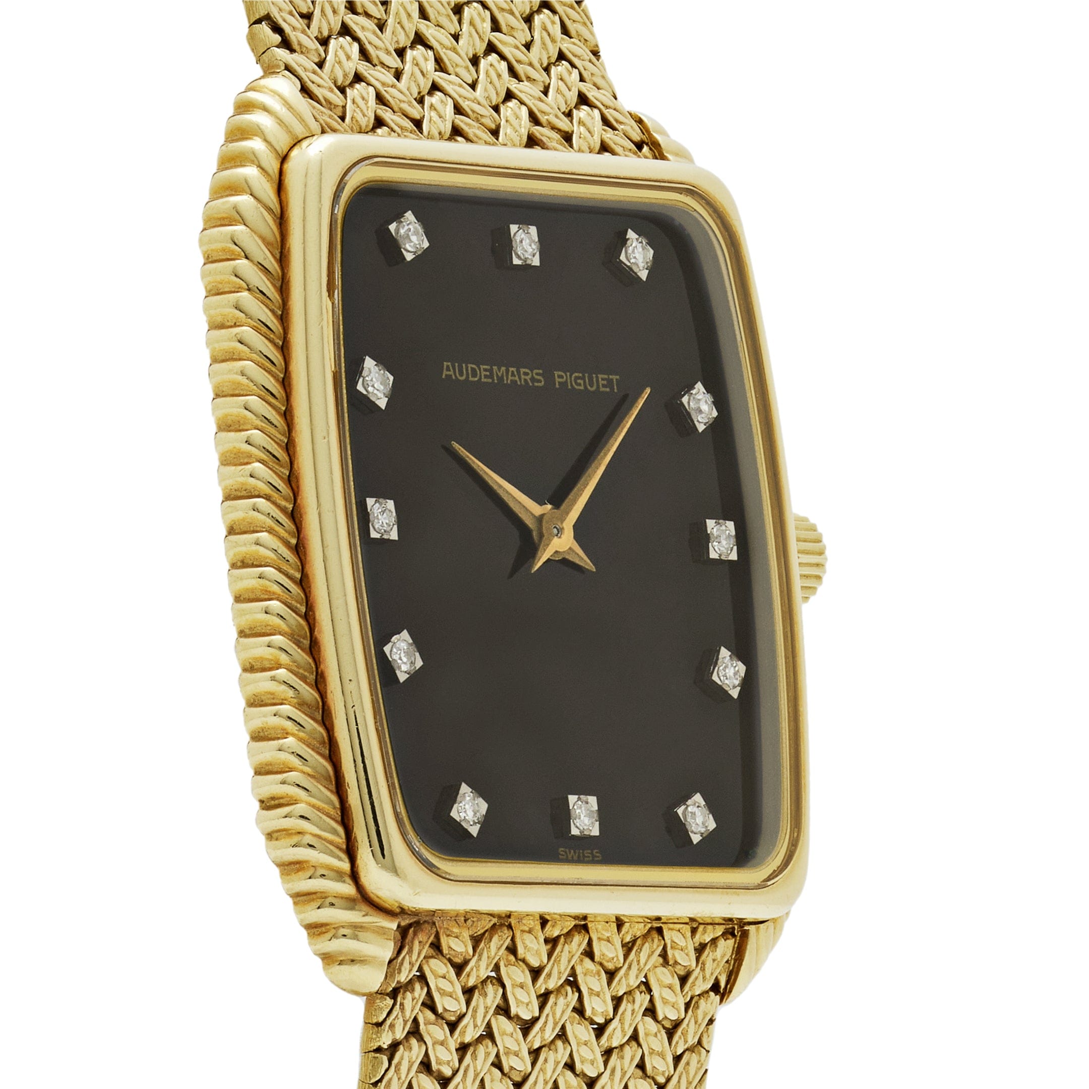 Audemars Piguet Cobra Vintage Yellow Gold Black Onyx Diamond Dial - Premium Luxury Product