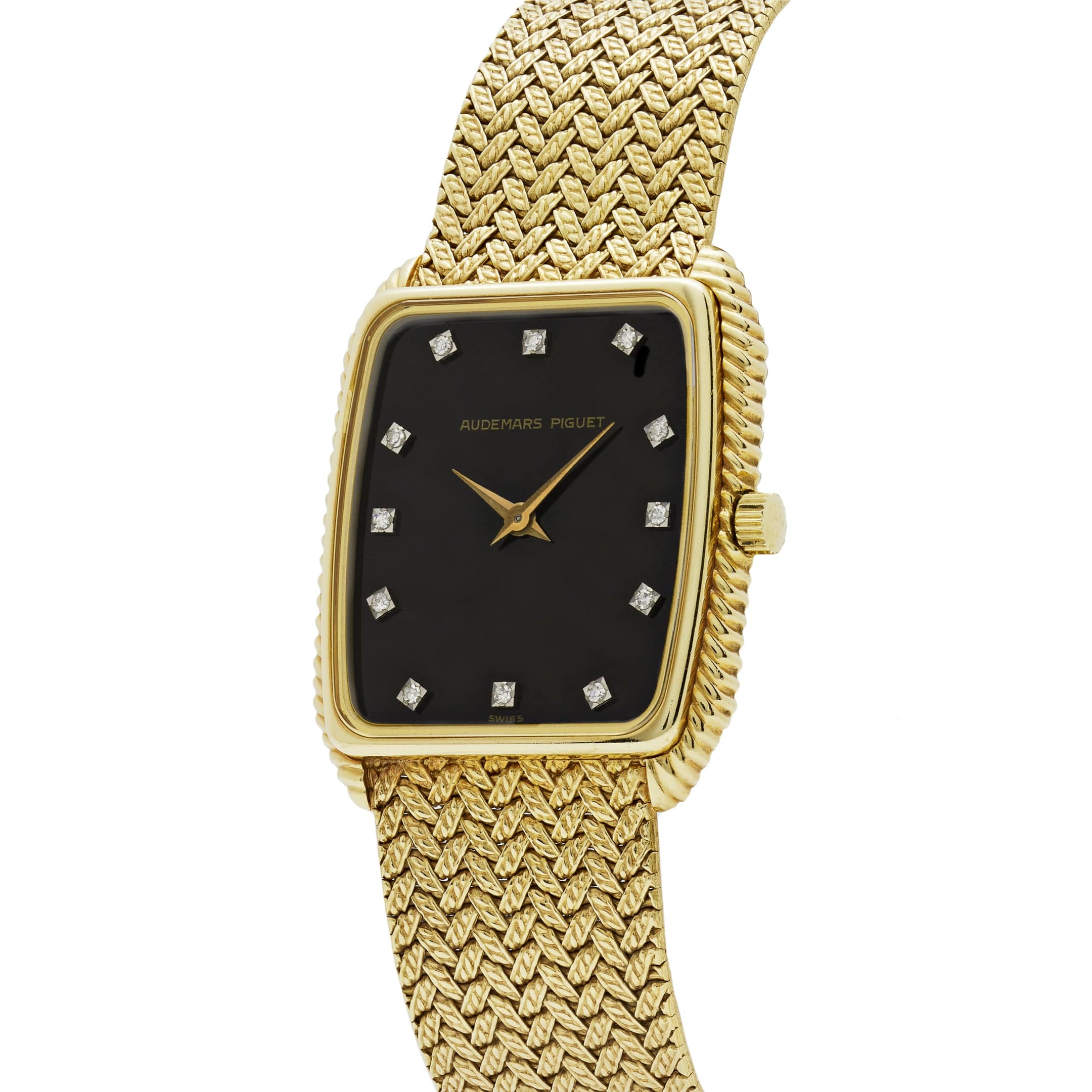 Audemars Piguet Cobra Vintage Yellow Gold Black Onyx Diamond Dial - Premium Luxury Product