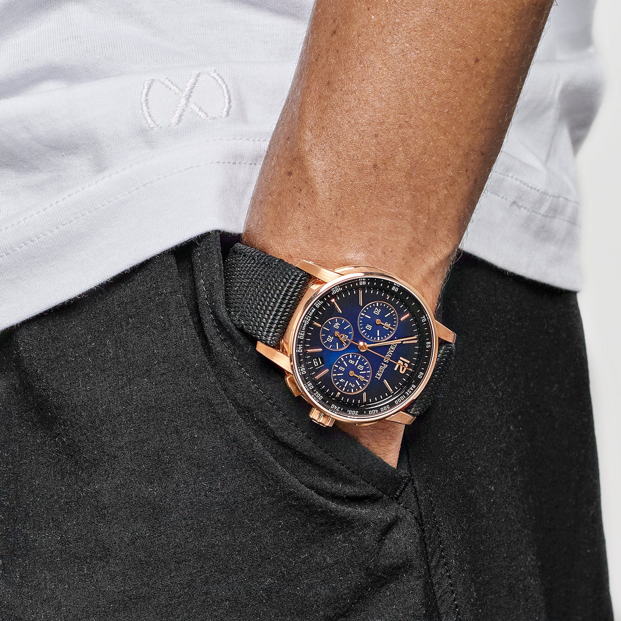 Audemars Piguet Code 11.59 26393OR.OO.A002KB.03 Selfwinding Chronograph Rose Gold Blue Dial - Premium Luxury Product