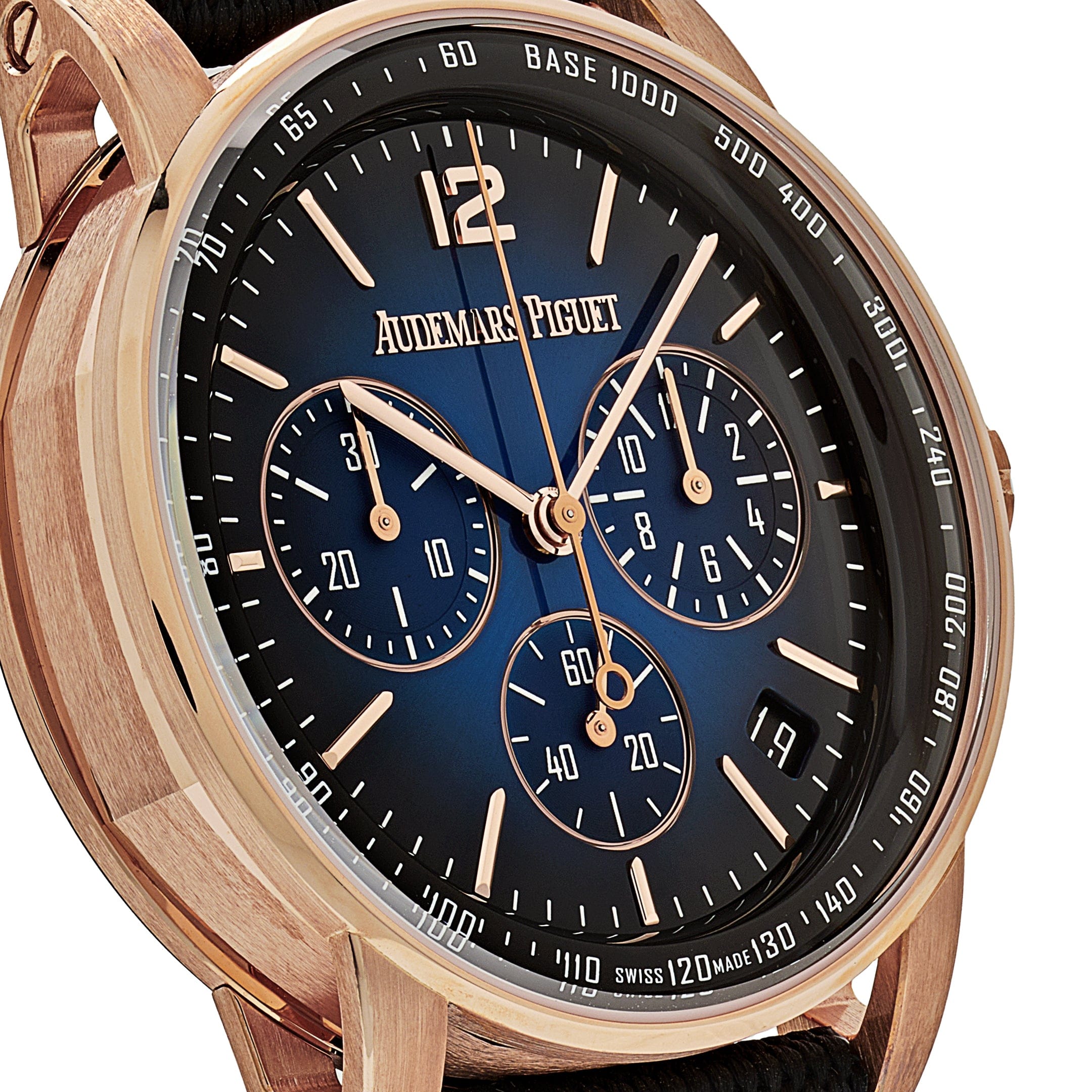 Audemars Piguet Code 11.59 26393OR.OO.A002KB.03 Selfwinding Chronograph Rose Gold Blue Dial - Premium Luxury Product