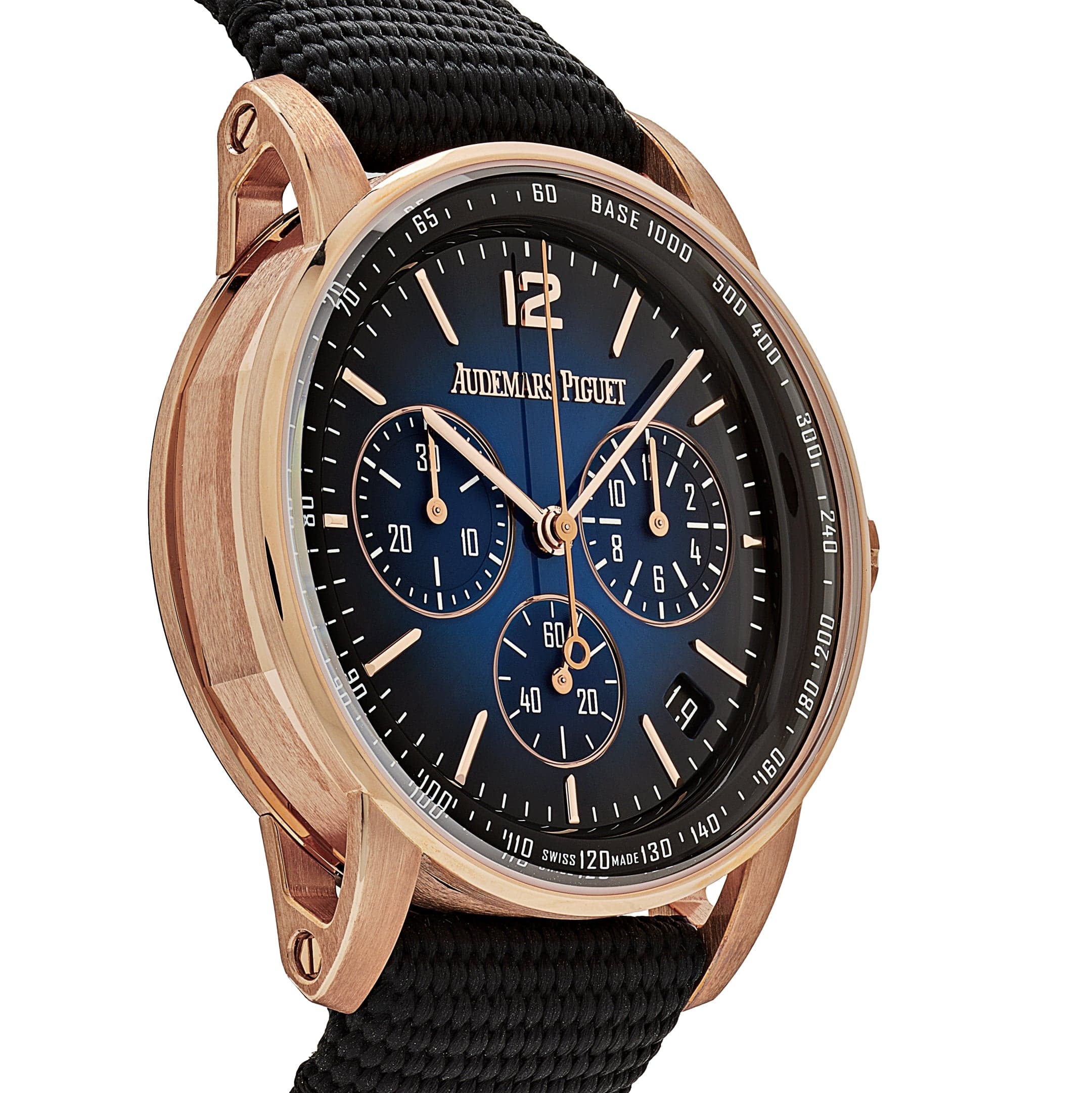 Audemars Piguet Code 11.59 26393OR.OO.A002KB.03 Selfwinding Chronograph Rose Gold Blue Dial - Premium Luxury Product