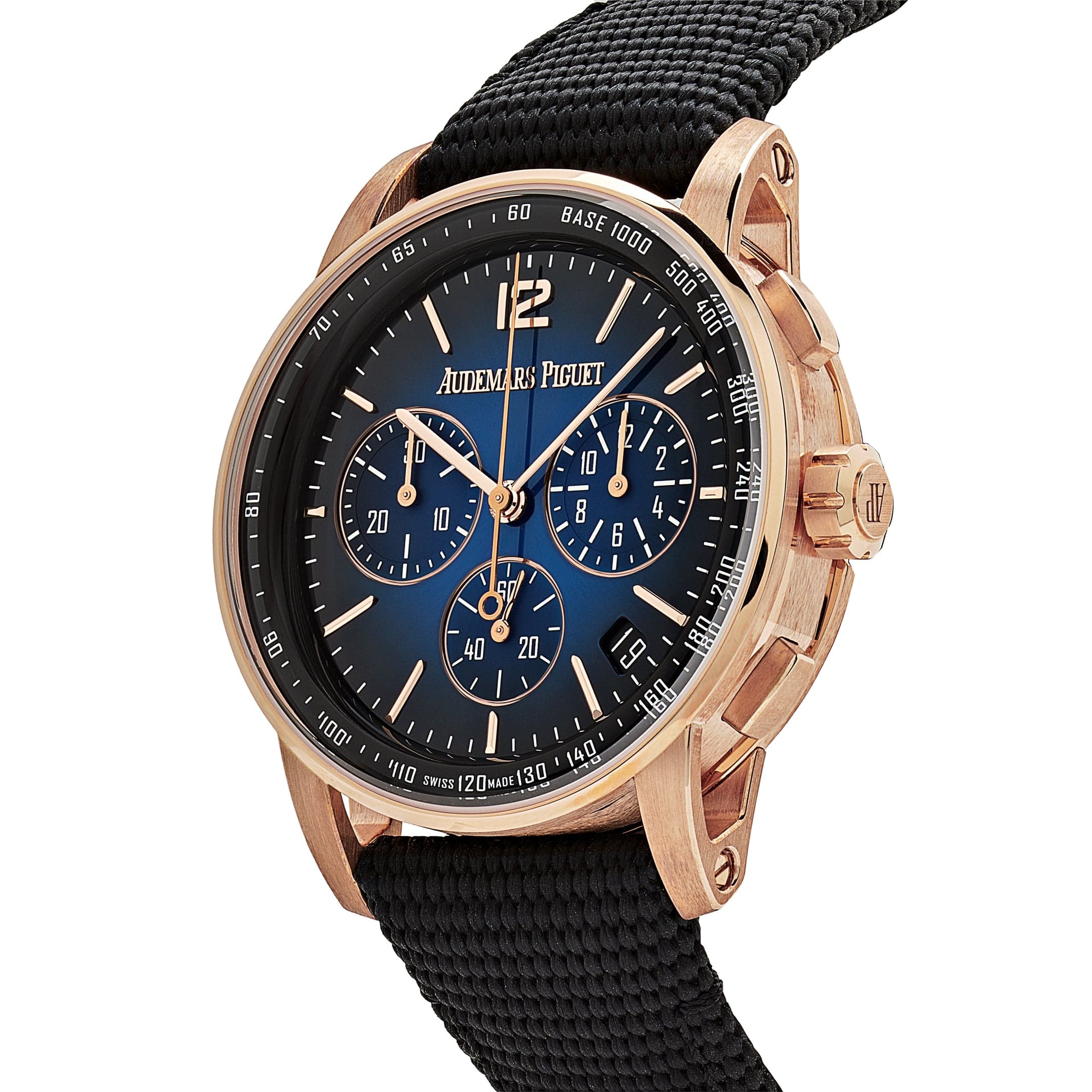 Audemars Piguet Code 11.59 26393OR.OO.A002KB.03 Selfwinding Chronograph Rose Gold Blue Dial - Premium Luxury Product