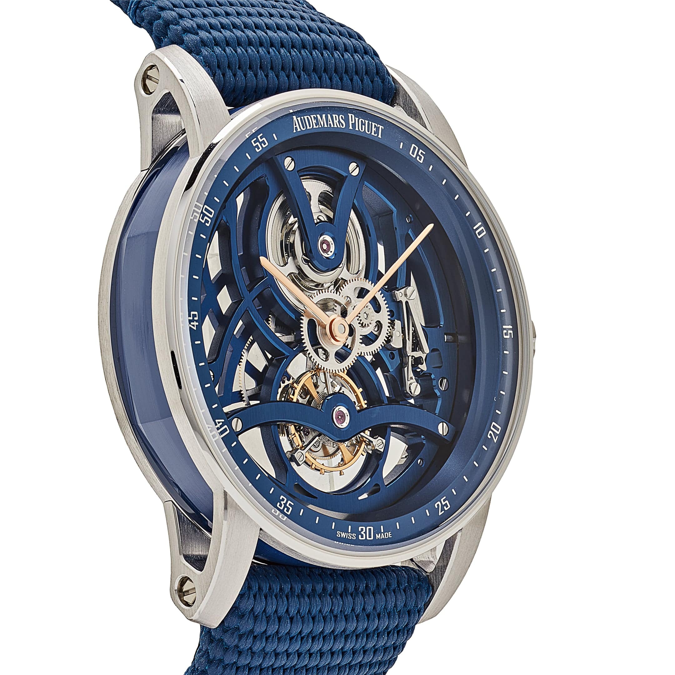 Audemars Piguet Code 11.59 Tourbillon Openworked 26600NB.OO.D346KB.01 White Gold Blue Ceramic Limited Edition - Premium Luxury Product