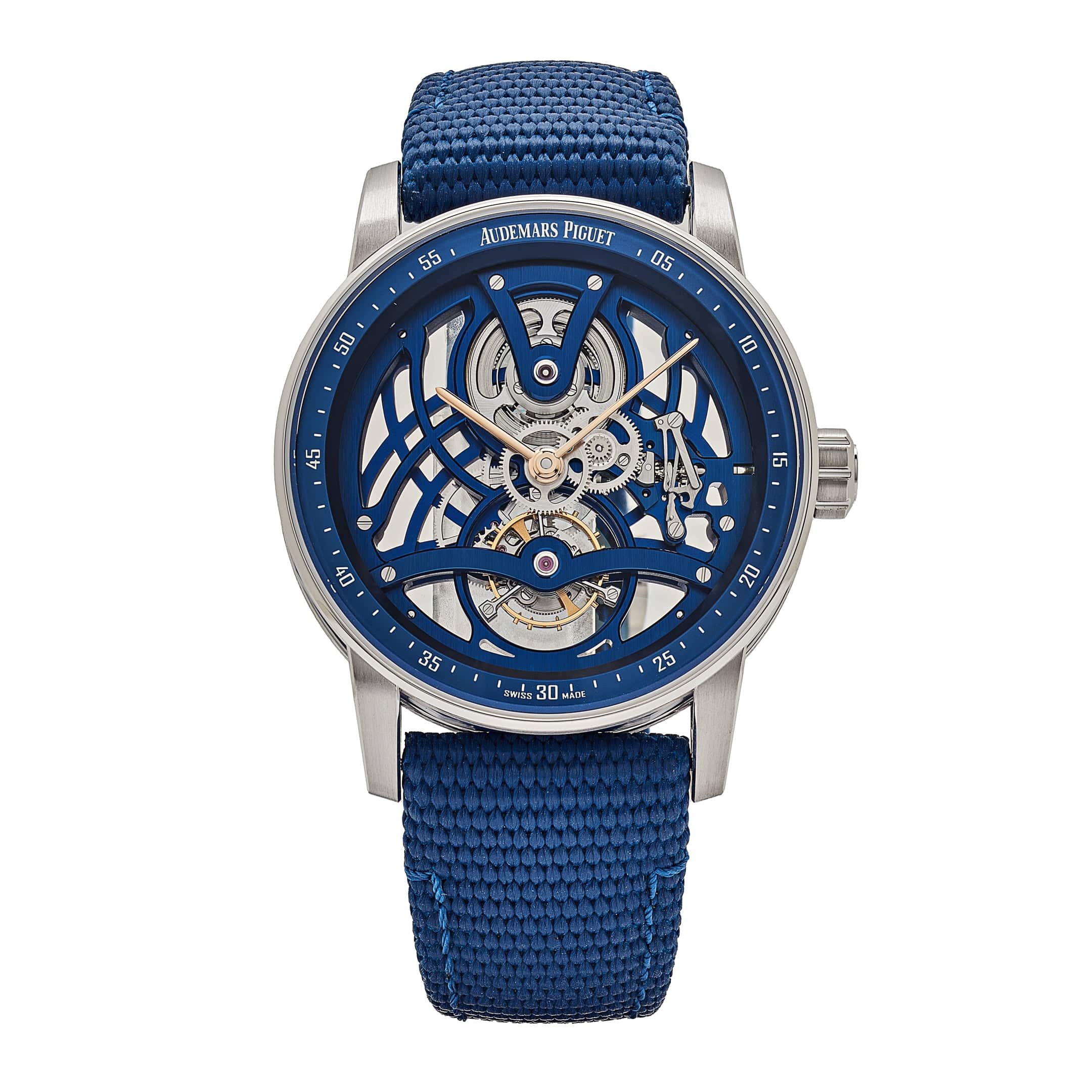 Audemars Piguet Code 11.59 Tourbillon Openworked 26600NB.OO.D346KB.01 White Gold Blue Ceramic Limited Edition - Premium Luxury Product
