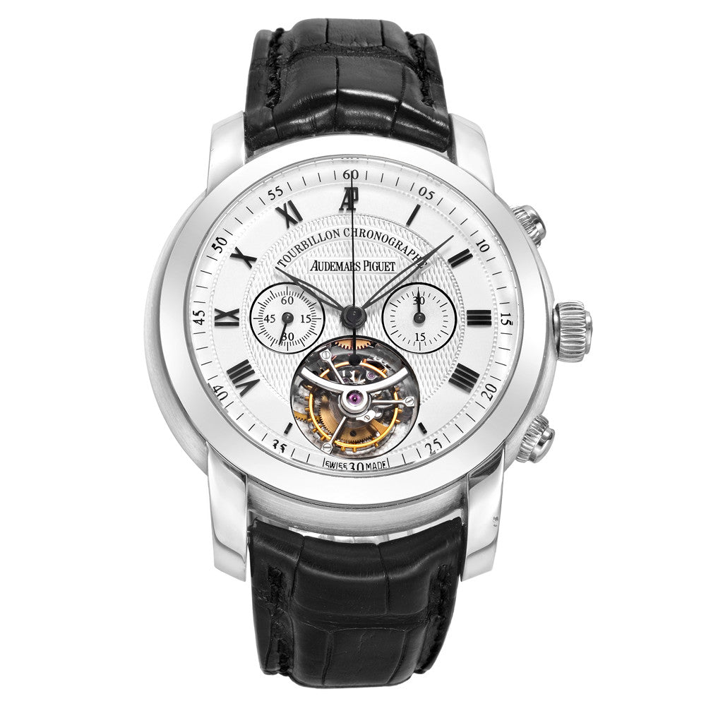 Audemars Piguet Jules Audemars Chronograph Tourbillon 18K White Gold Mens Watch - Premium Luxury Product