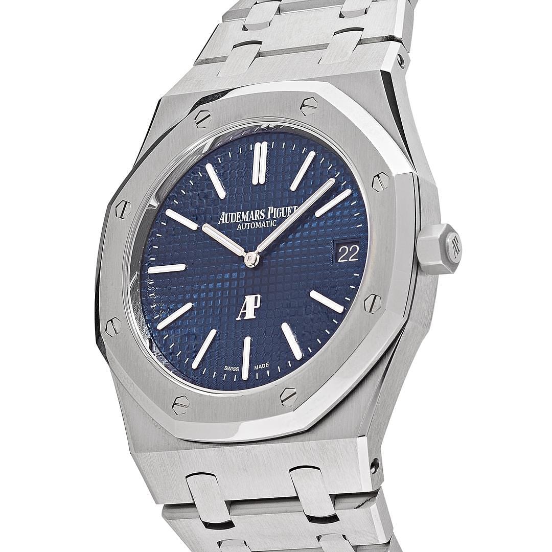 Audemars Piguet Royal Oak 15202ST.OO.1240ST.01 'Jumbo' Extra-Thin Stainless Steel Blue Dial - Premium Luxury Product