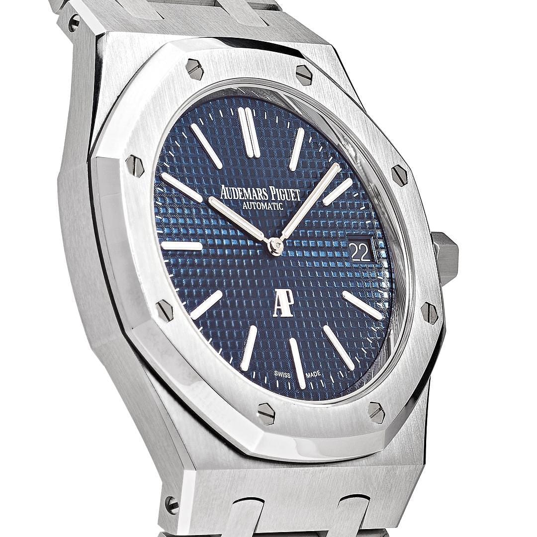 Audemars Piguet Royal Oak 15202ST.OO.1240ST.01 'Jumbo' Extra-Thin Stainless Steel Blue Dial - Premium Luxury Product