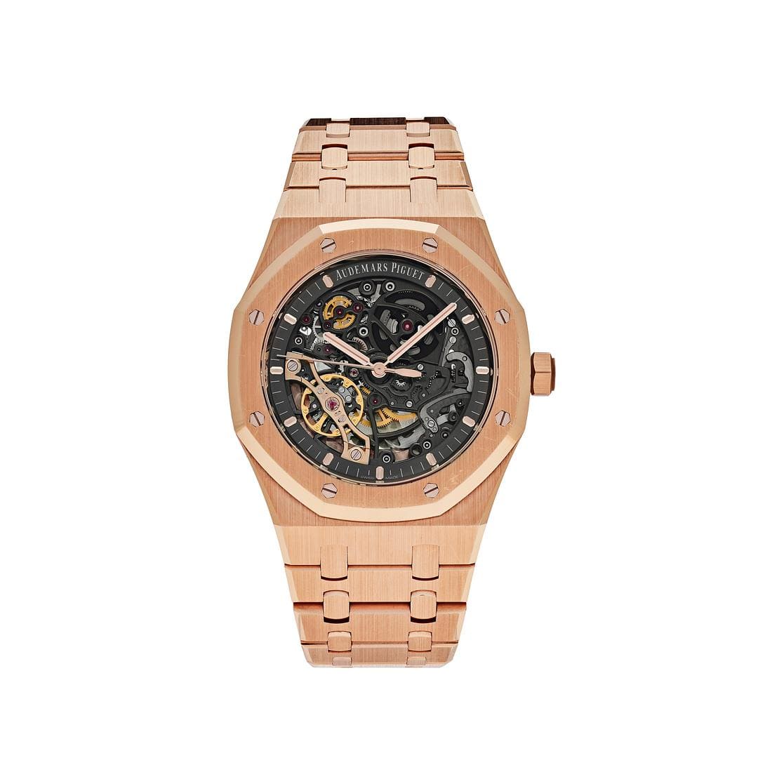 Audemars Piguet Royal Oak 15407OR.OO.1220OR.01 Double Balance Wheel Openworked Rose Gold - Premium Luxury Product