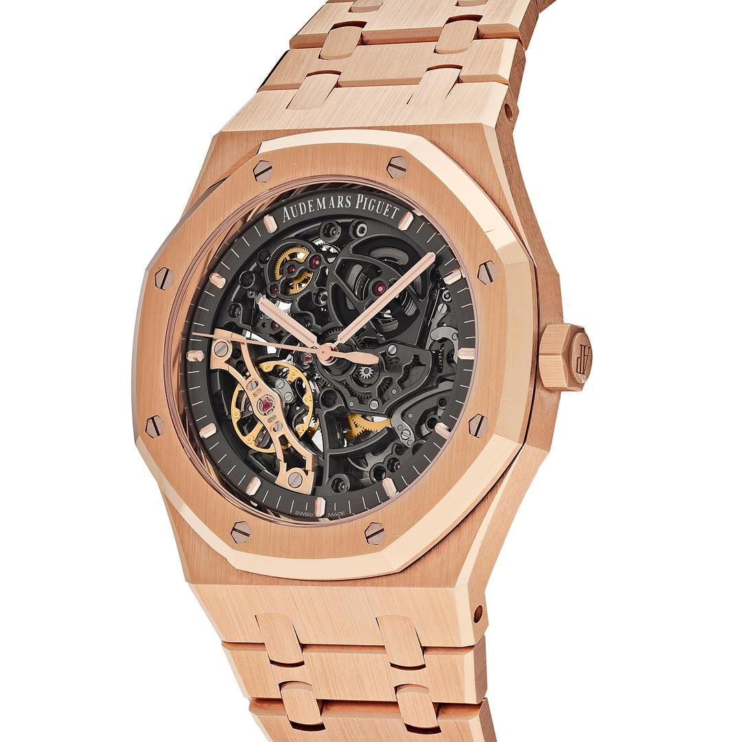 Audemars Piguet Royal Oak 15407OR.OO.1220OR.01 Double Balance Wheel Openworked Rose Gold - Premium Luxury Product