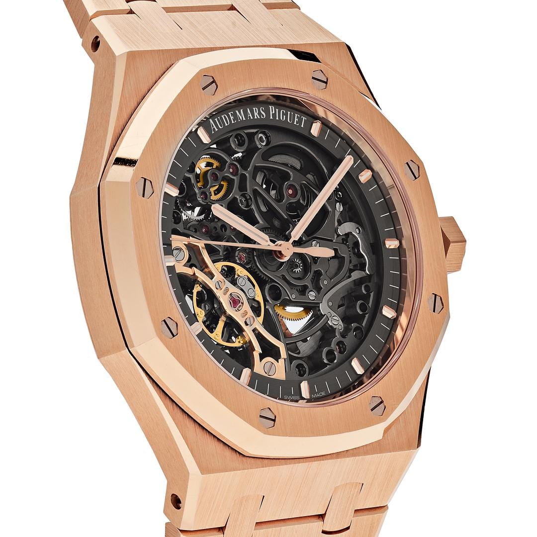 Audemars Piguet Royal Oak 15407OR.OO.1220OR.01 Double Balance Wheel Openworked Rose Gold - Premium Luxury Product