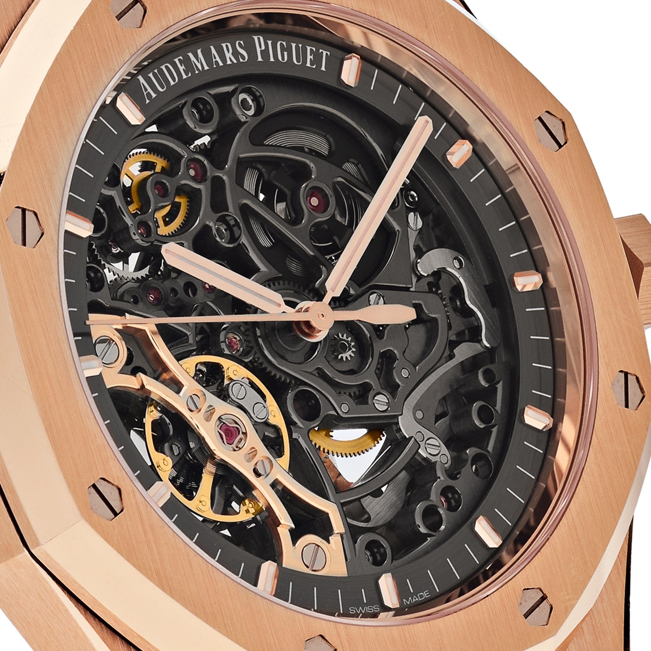 Audemars Piguet Royal Oak 15407OR.OO.1220OR.01 Double Balance Wheel Openworked Rose Gold - Premium Luxury Product