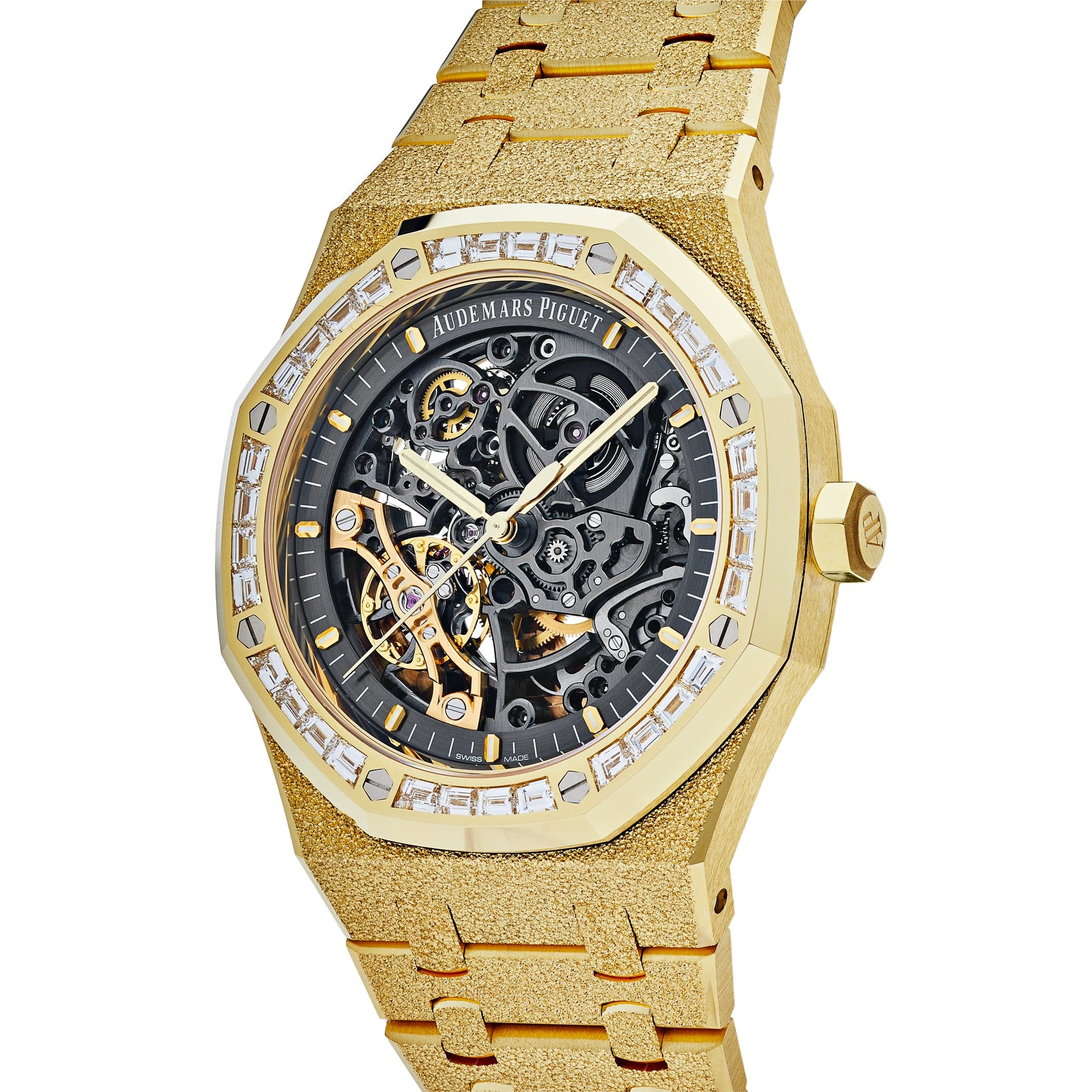 Audemars Piguet Royal Oak 15412BA.ZG.1224BA.01 Double Balance Wheel Frosted-Openworked Yellow Gold (2022) - Premium Luxury Product