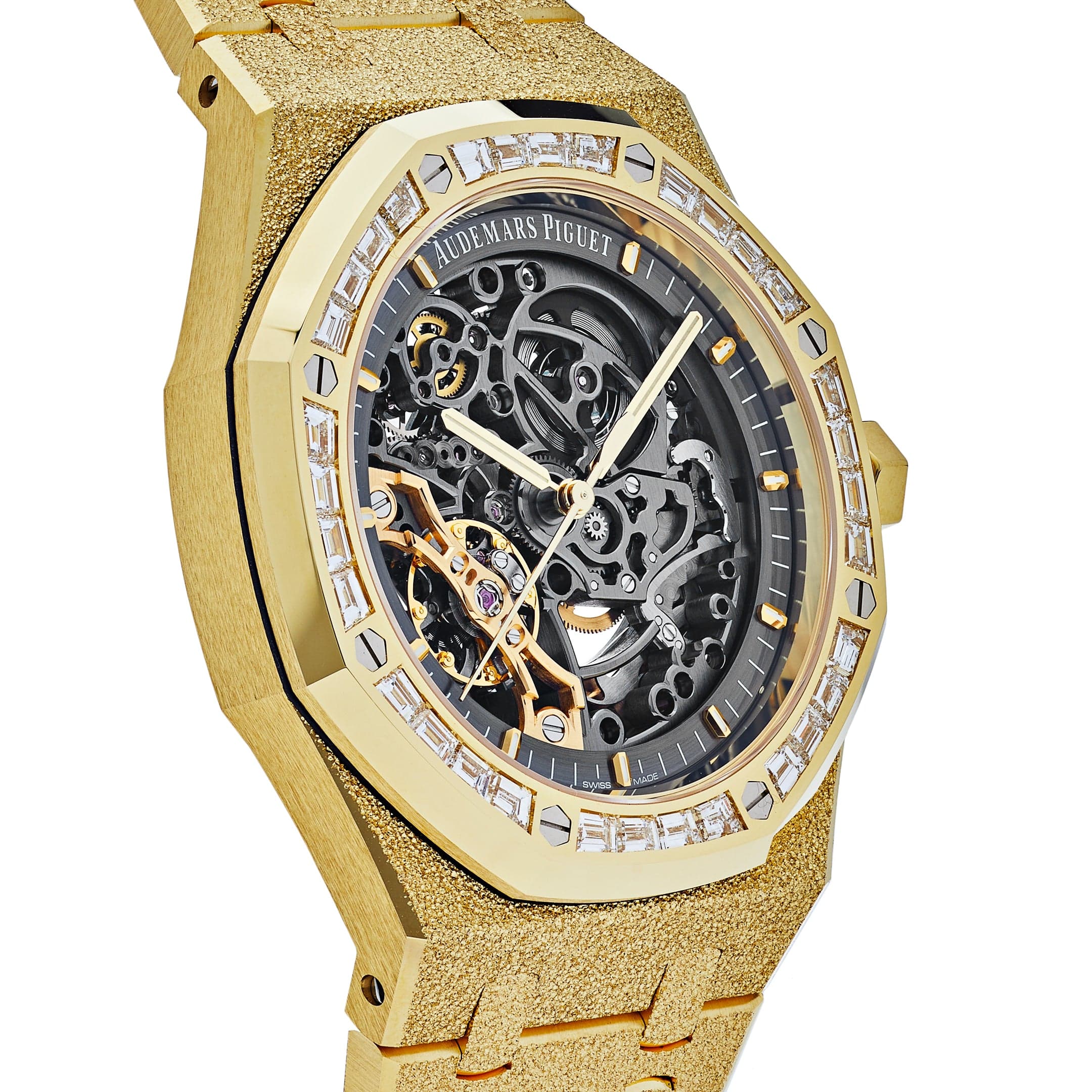 Audemars Piguet Royal Oak 15412BA.ZG.1224BA.01 Double Balance Wheel Frosted-Openworked Yellow Gold (2022) - Premium Luxury Product