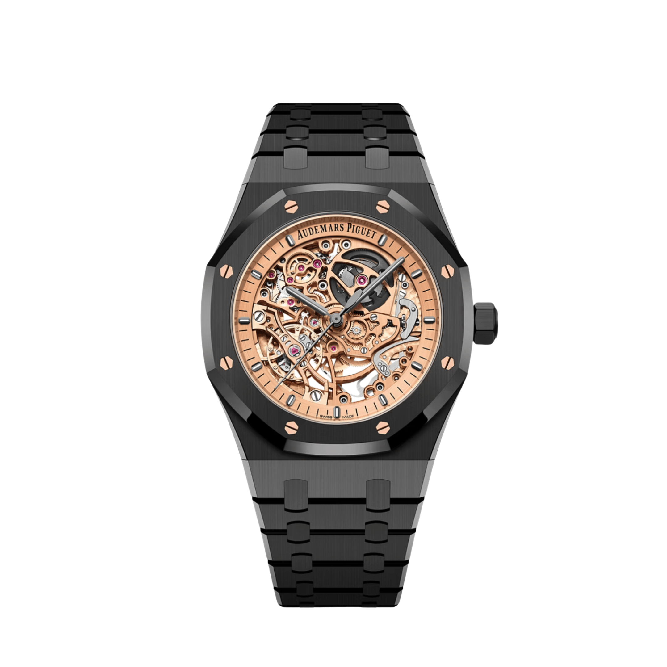 Audemars Piguet Royal Oak 15416CE.OO.1225CE.02  Double Balance Wheel Black Ceramic Openworked Dial Limited Edition - Premium Luxury Product