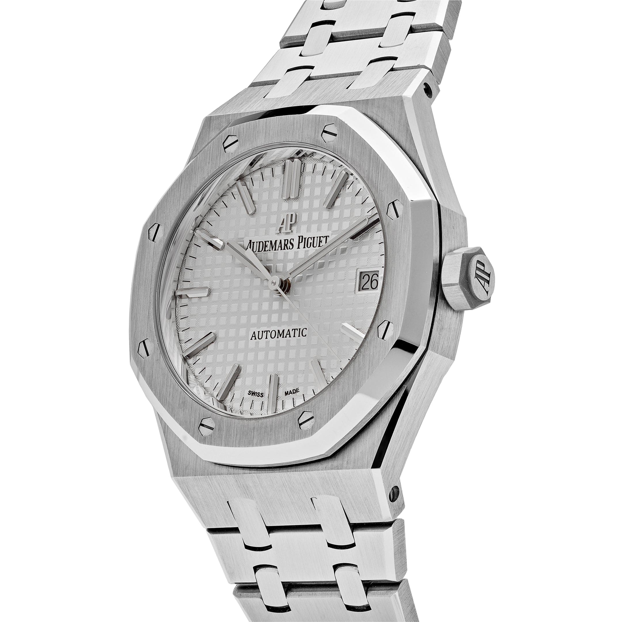 Audemars Piguet Royal Oak 15450ST.OO.1256ST.01.A Selfwinding Stainless Steel White Dial (2019) - Premium Luxury Product