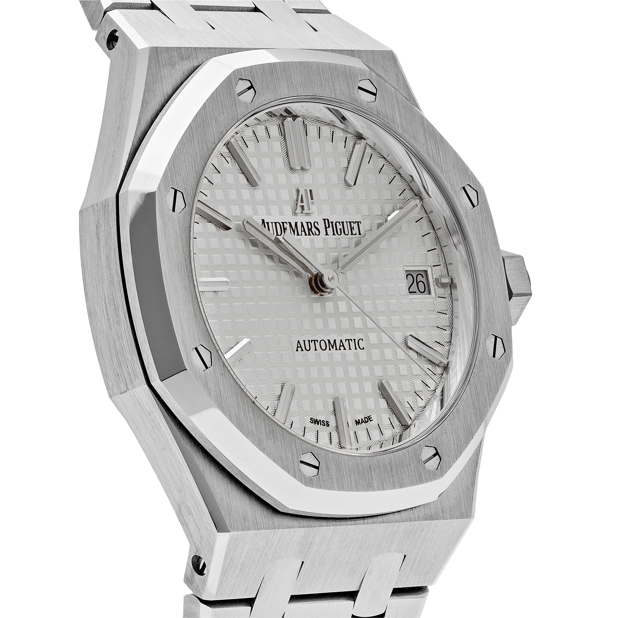 Audemars Piguet Royal Oak 15450ST.OO.1256ST.01.A Selfwinding Stainless Steel White Dial (2019) - Premium Luxury Product
