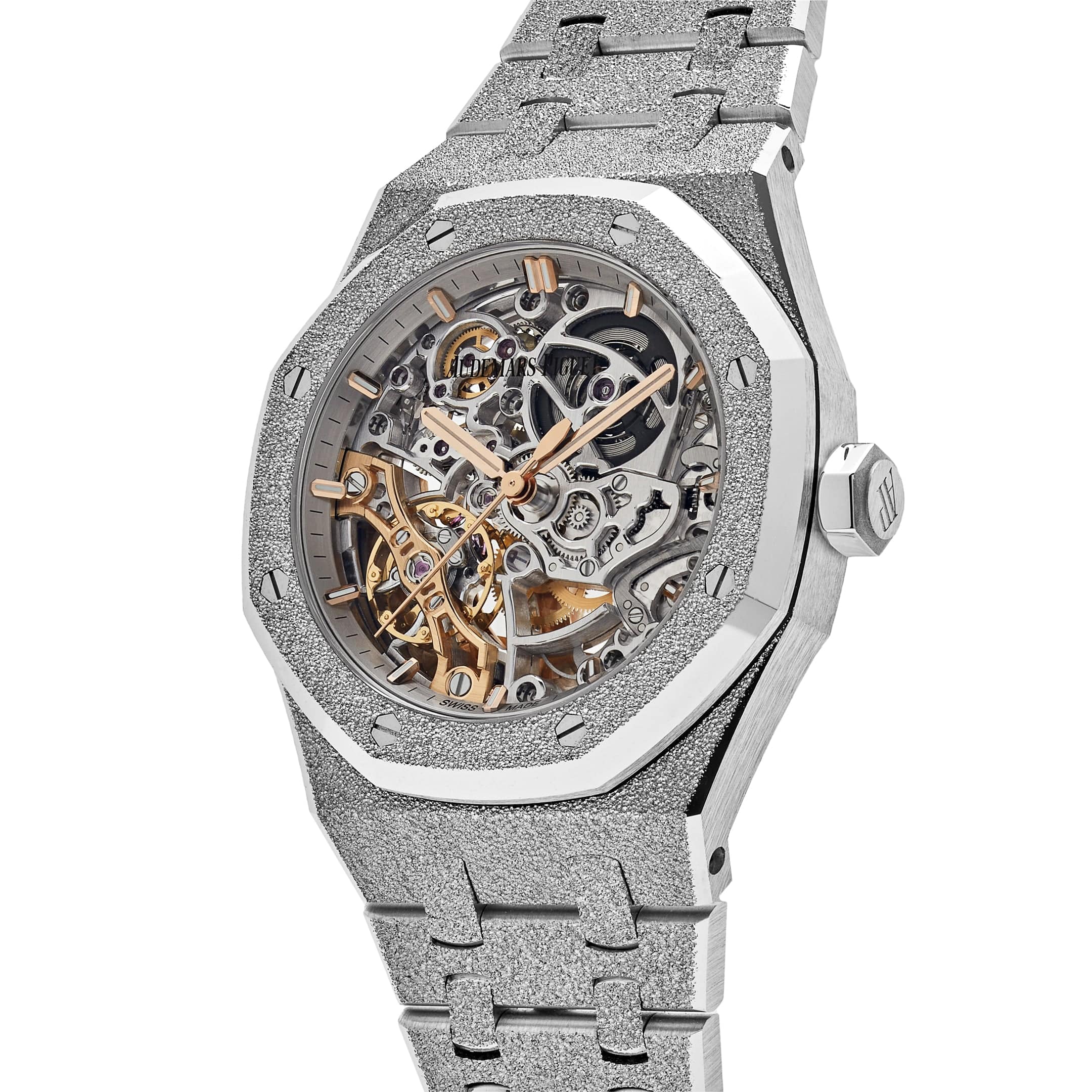 Audemars Piguet Royal Oak 15466BC.GG.1259BC.01 Double Balance Wheel Frosted White Gold (2023) - Premium Luxury Product