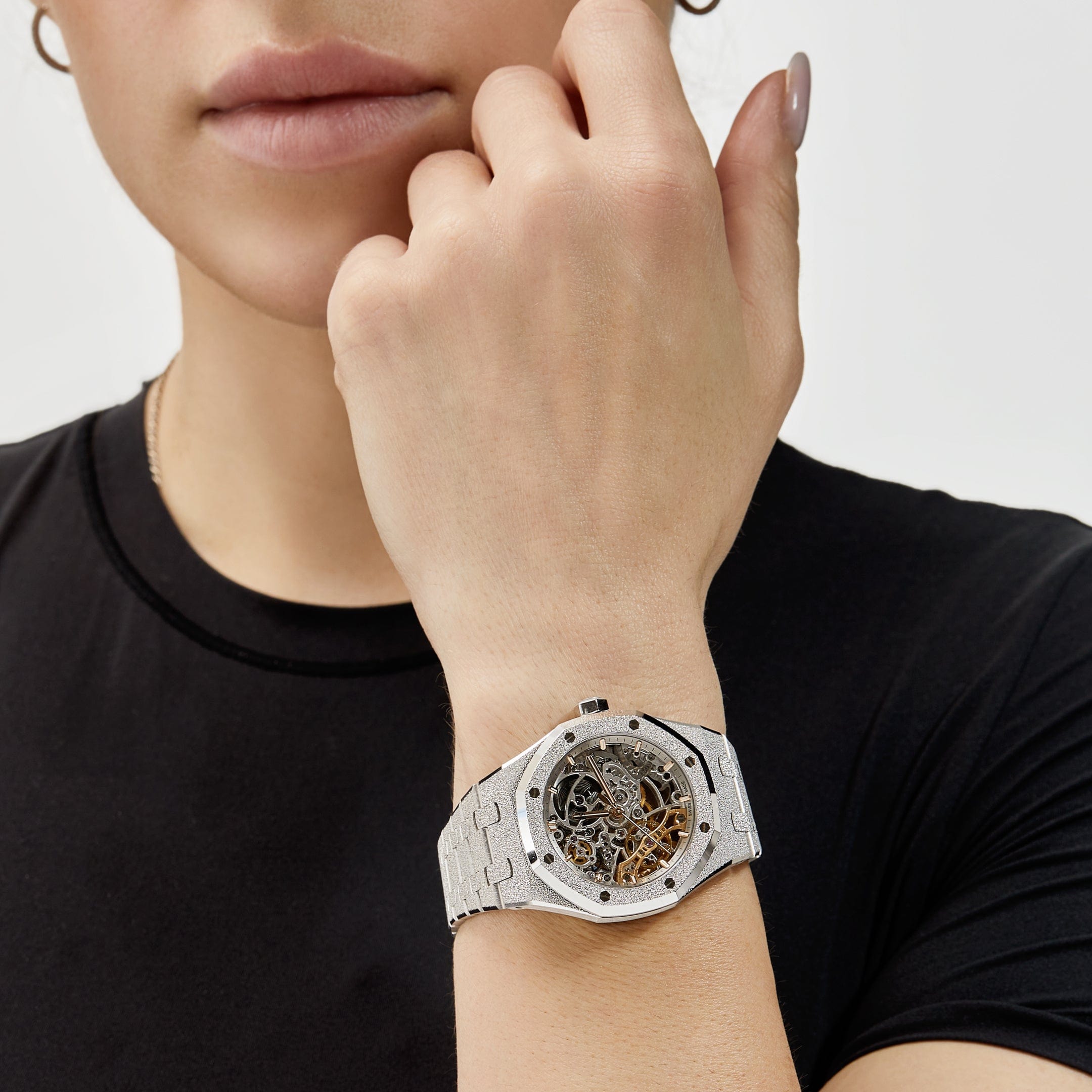 Audemars Piguet Royal Oak 15466BC.GG.1259BC.01 Double Balance Wheel Frosted White Gold (2023) - Premium Luxury Product