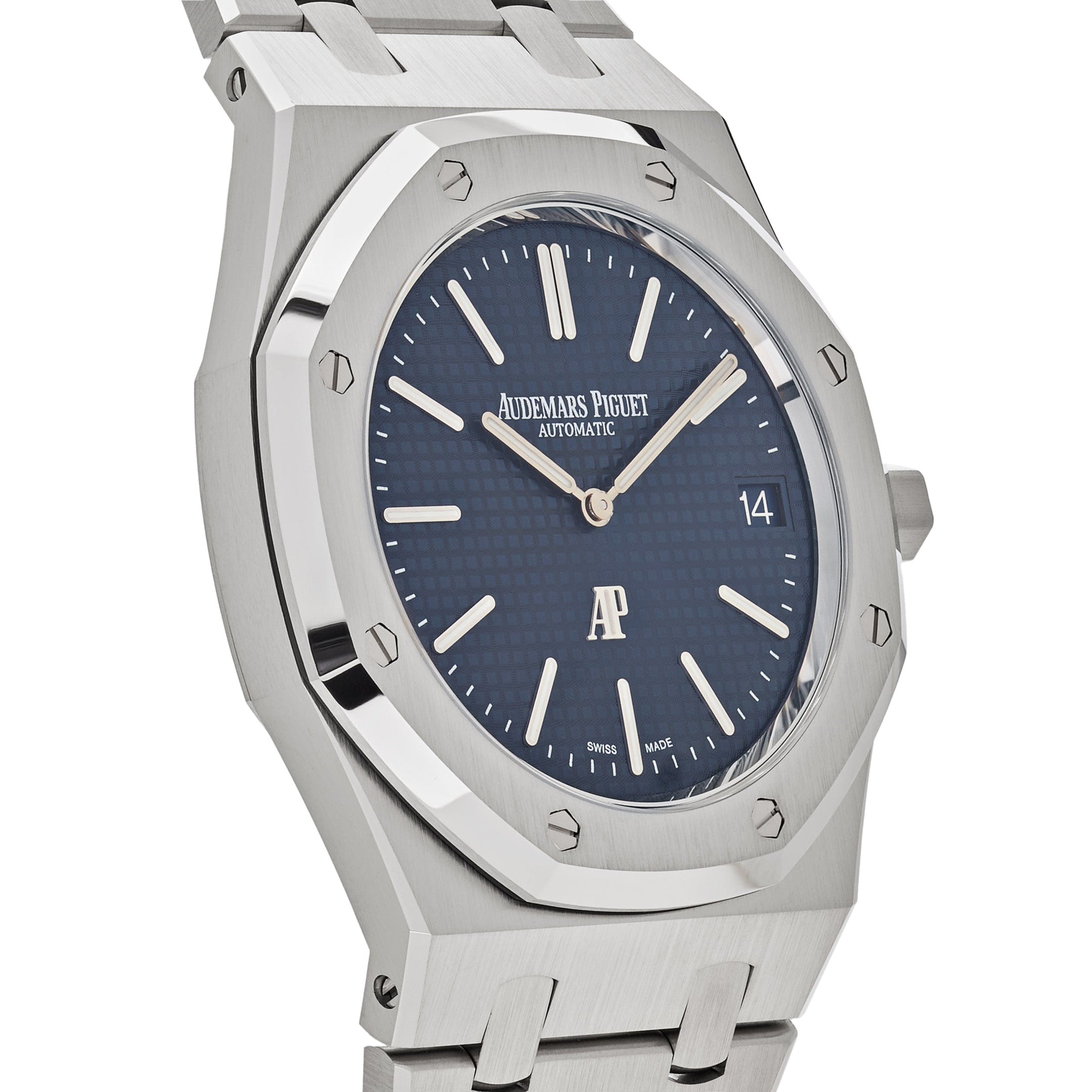 Audemars Piguet Royal Oak 16202ST.OO.1240ST.01 'Jumbo' Extra-Thin 50th Anniversary Stainless Steel Blue Dial - Premium Luxury Product