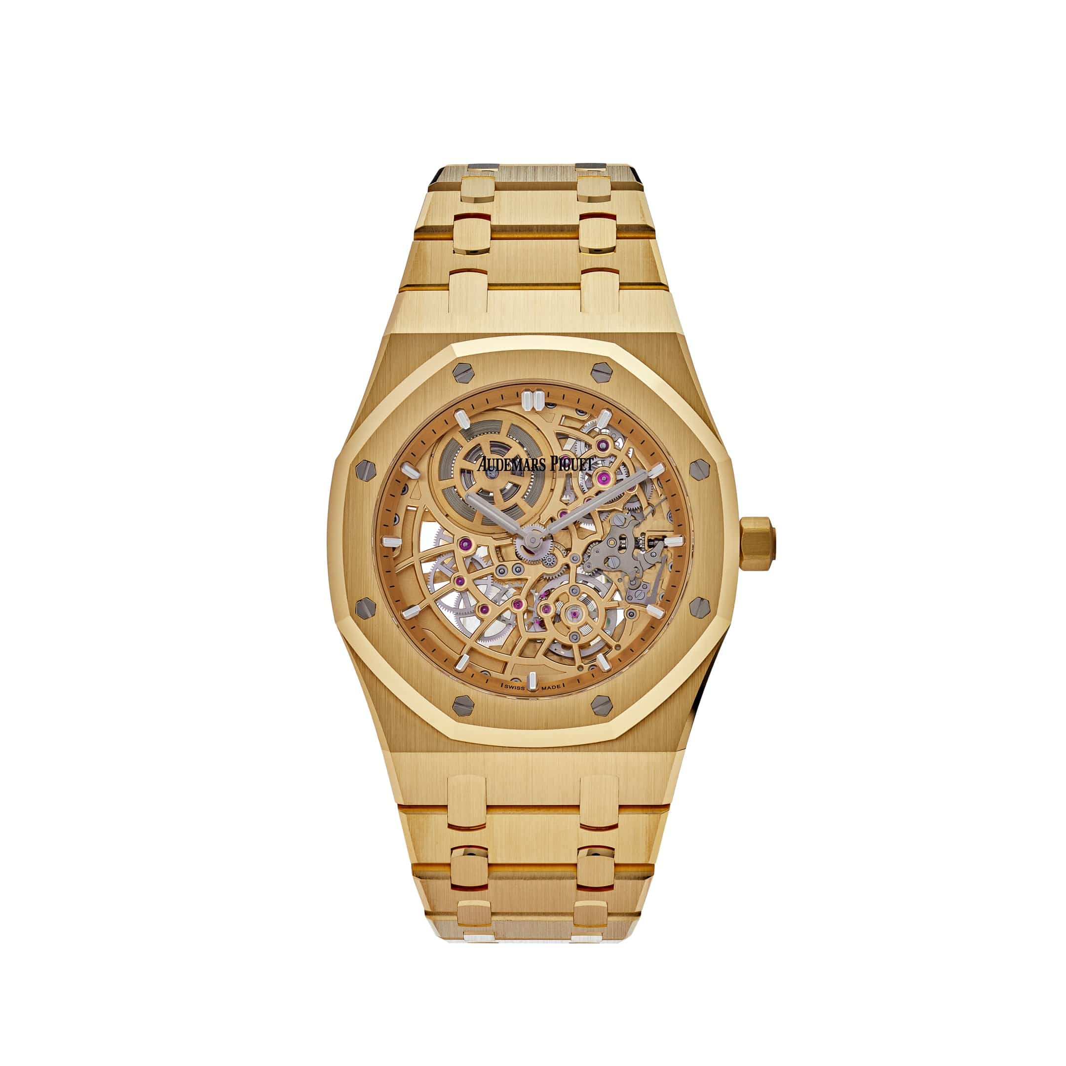 Audemars Piguet Royal Oak 16204BA.OO.1240BA.01 Jumbo Extra-Thin Yellow Gold Openworked  (2023) - Premium Luxury Product