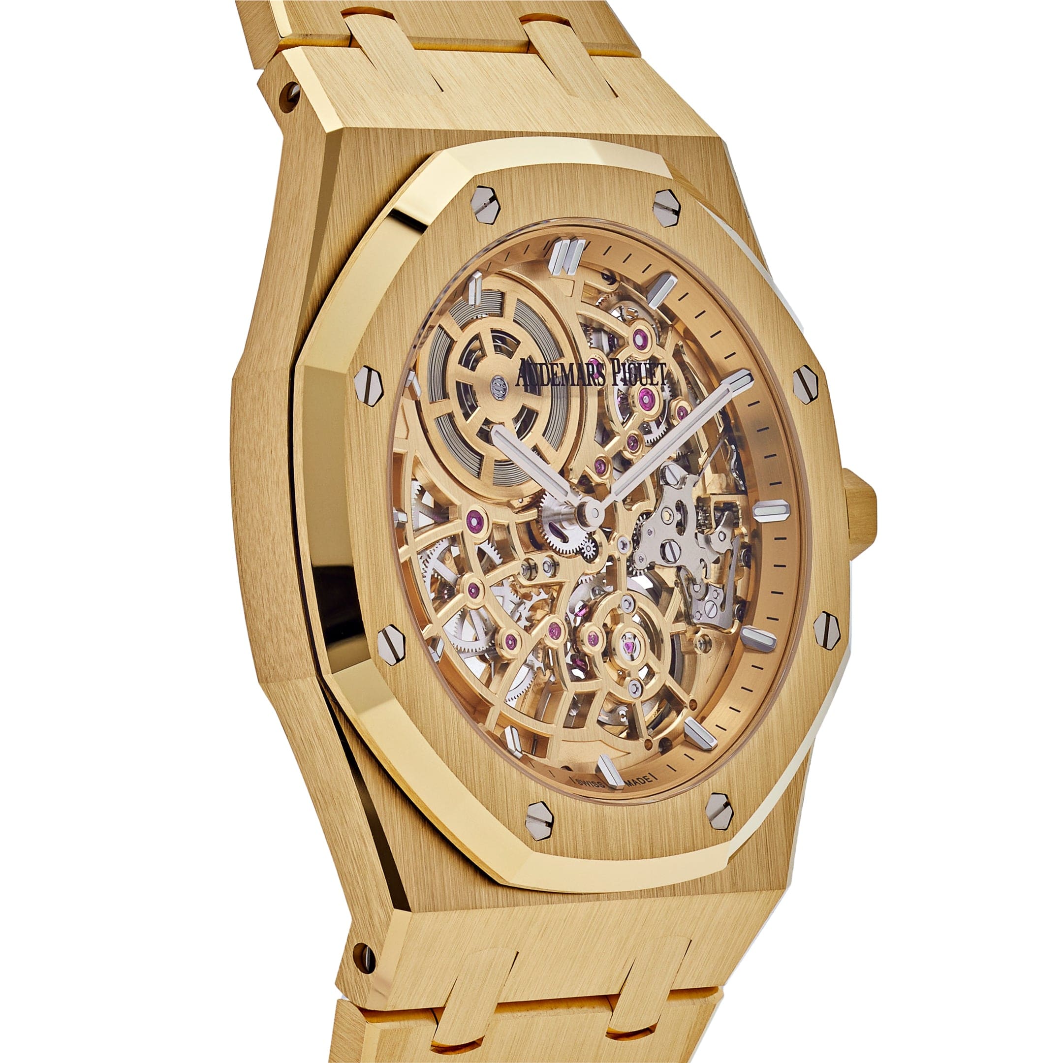 Audemars Piguet Royal Oak 16204BA.OO.1240BA.01 Jumbo Extra-Thin Yellow Gold Openworked  (2023) - Premium Luxury Product