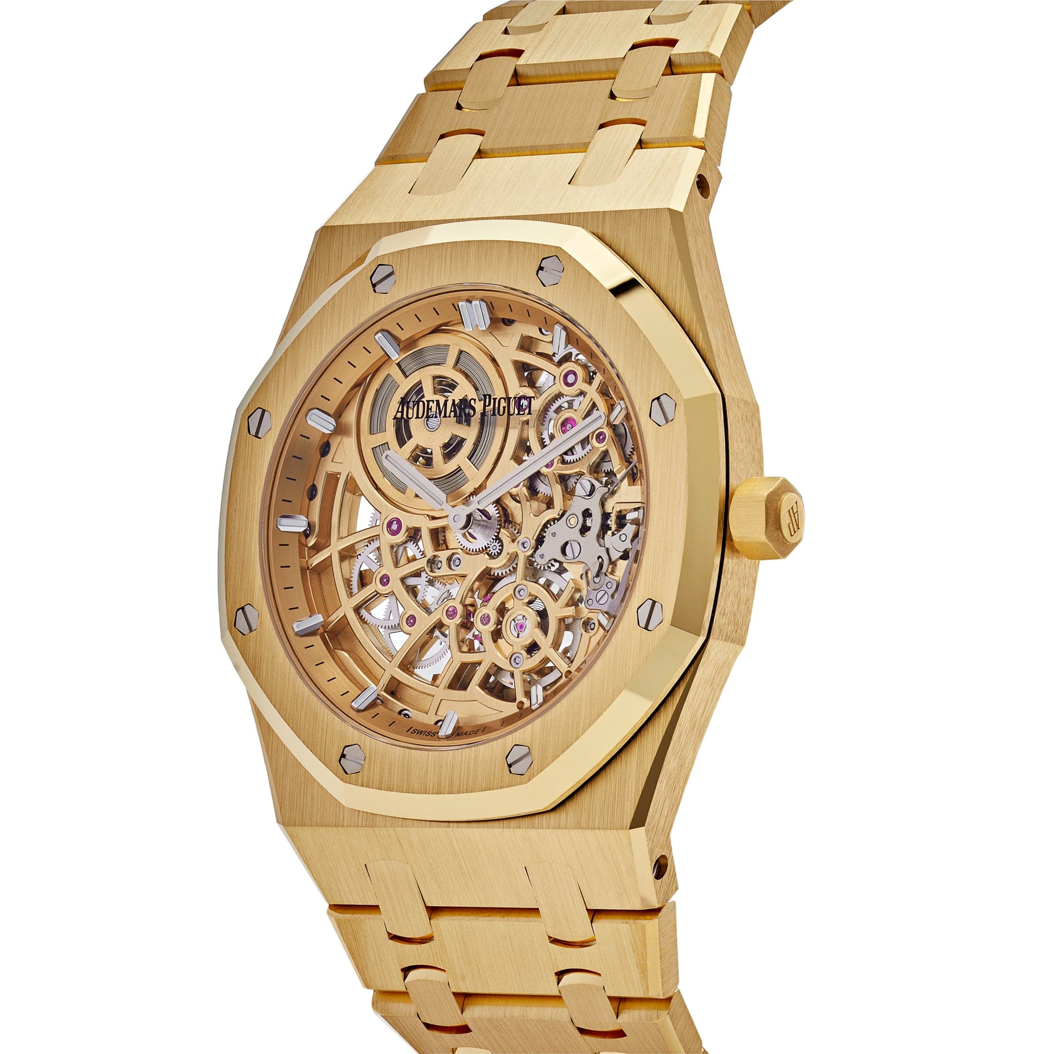 Audemars Piguet Royal Oak 16204BA.OO.1240BA.01 Jumbo Extra-Thin Yellow Gold Openworked  (2023) - Premium Luxury Product