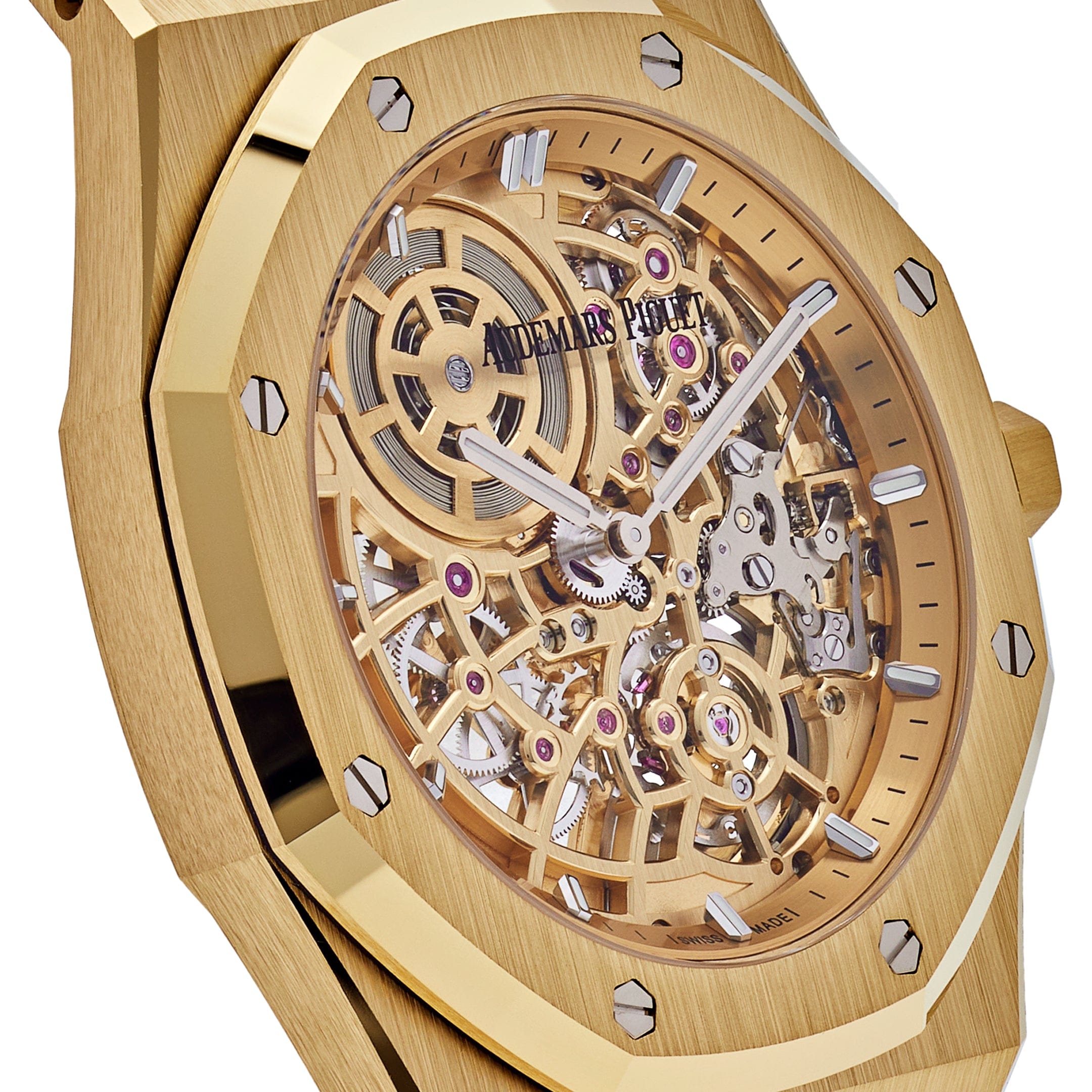 Audemars Piguet Royal Oak 16204BA.OO.1240BA.01 Jumbo Extra-Thin Yellow Gold Openworked  (2023) - Premium Luxury Product