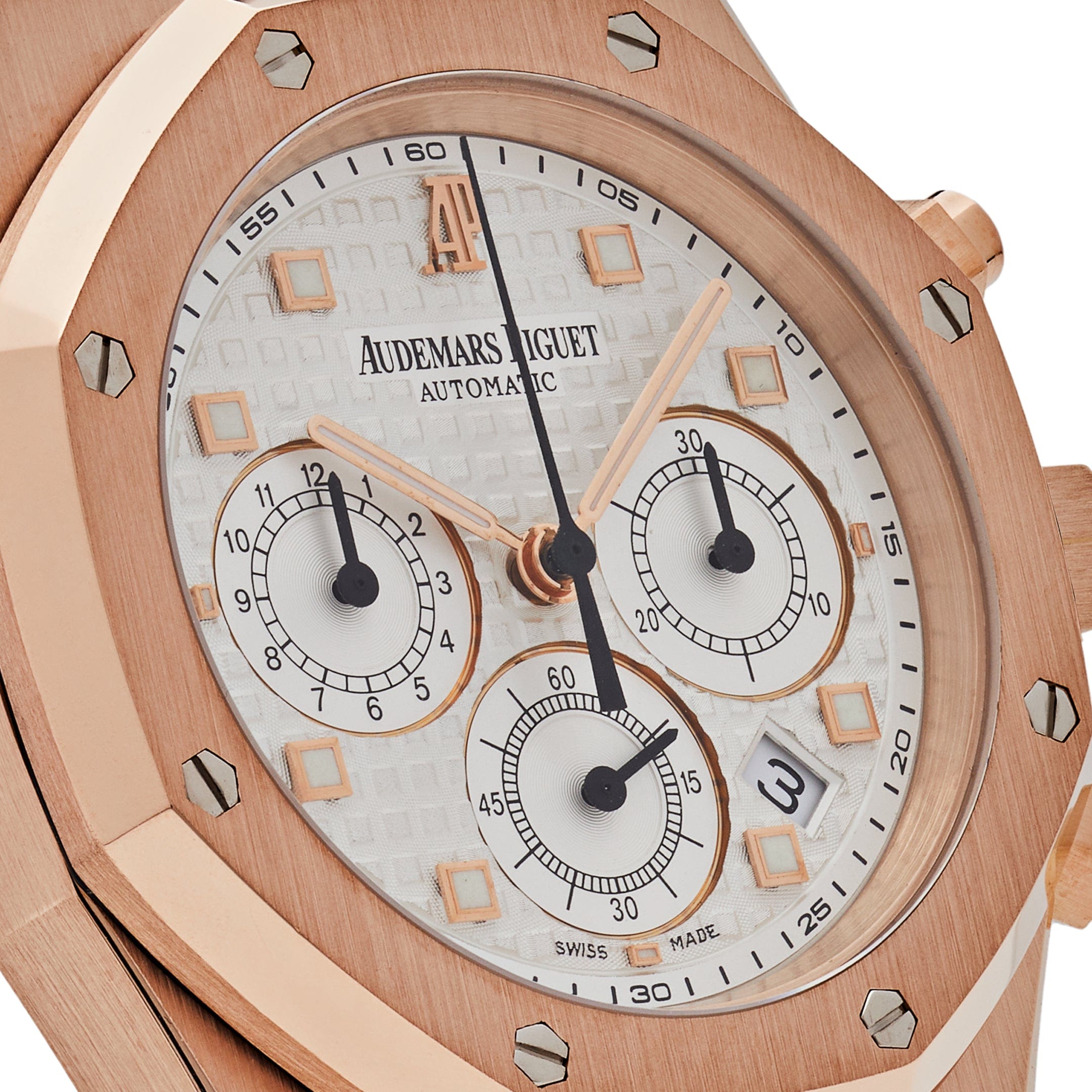 Audemars Piguet Royal Oak 26022OR.OO.D088CR.01 Chronograph Rose Gold White Dial - Premium Luxury Product