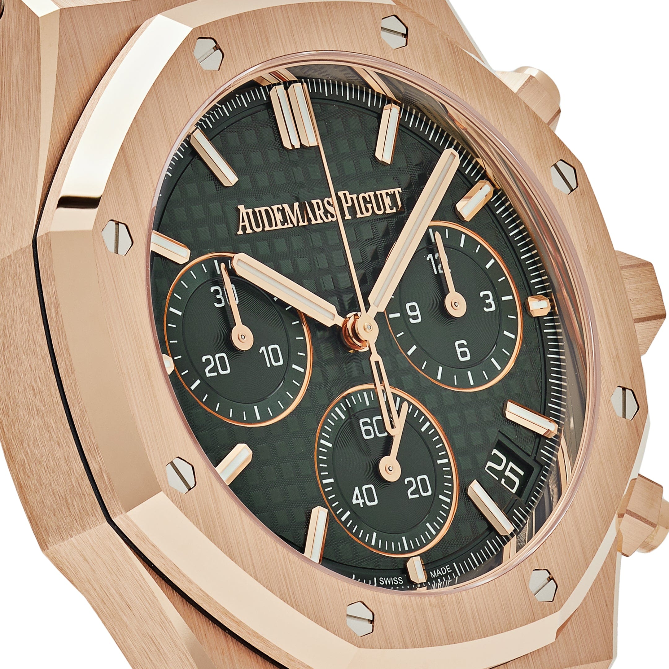 Audemars Piguet Royal Oak 26240OR.OO.1320OR.08 Selfwinding Chronograph Rose Gold Khaki Green Dial - Premium Luxury Product