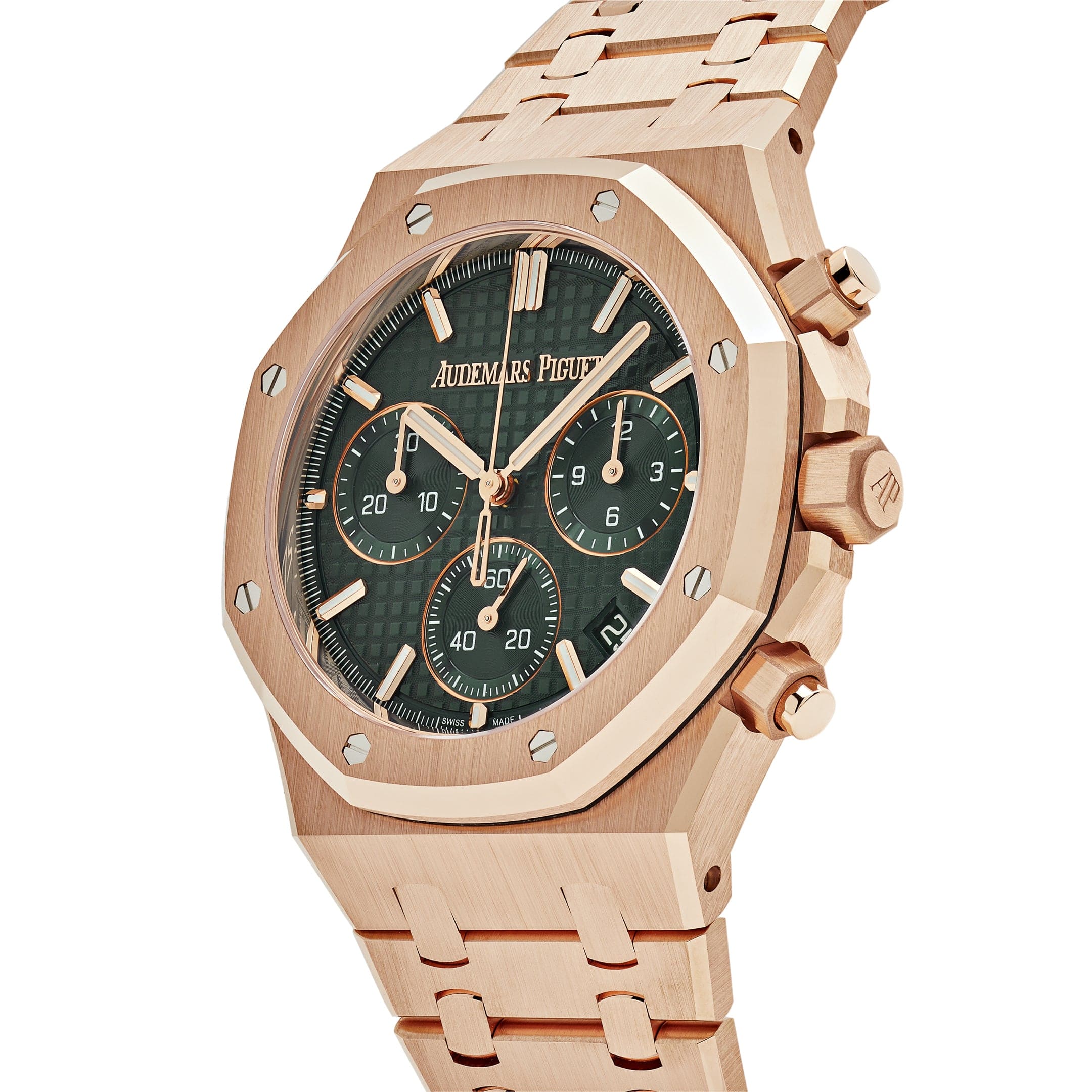 Audemars Piguet Royal Oak 26240OR.OO.1320OR.08 Selfwinding Chronograph Rose Gold Khaki Green Dial - Premium Luxury Product