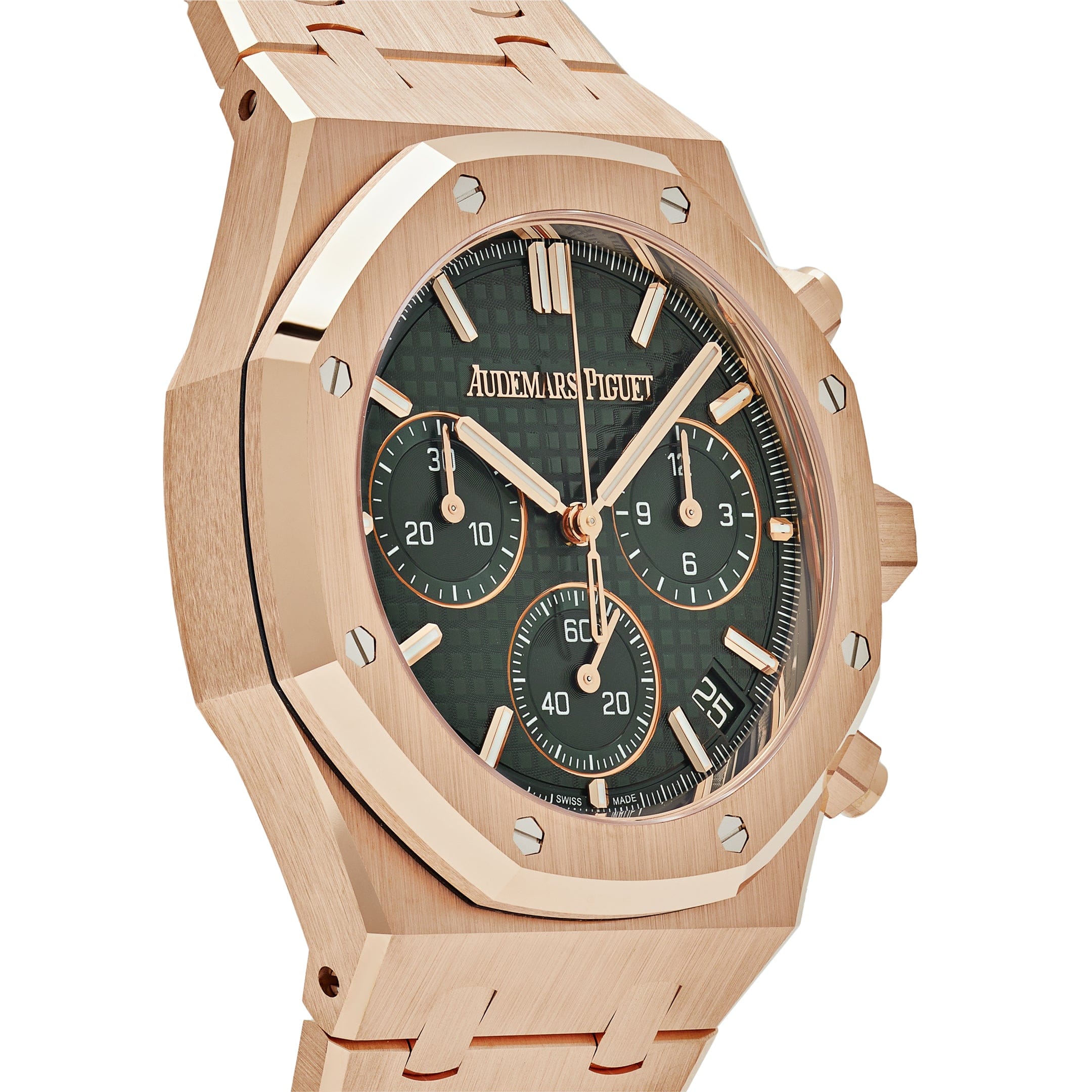 Audemars Piguet Royal Oak 26240OR.OO.1320OR.08 Selfwinding Chronograph Rose Gold Khaki Green Dial - Premium Luxury Product